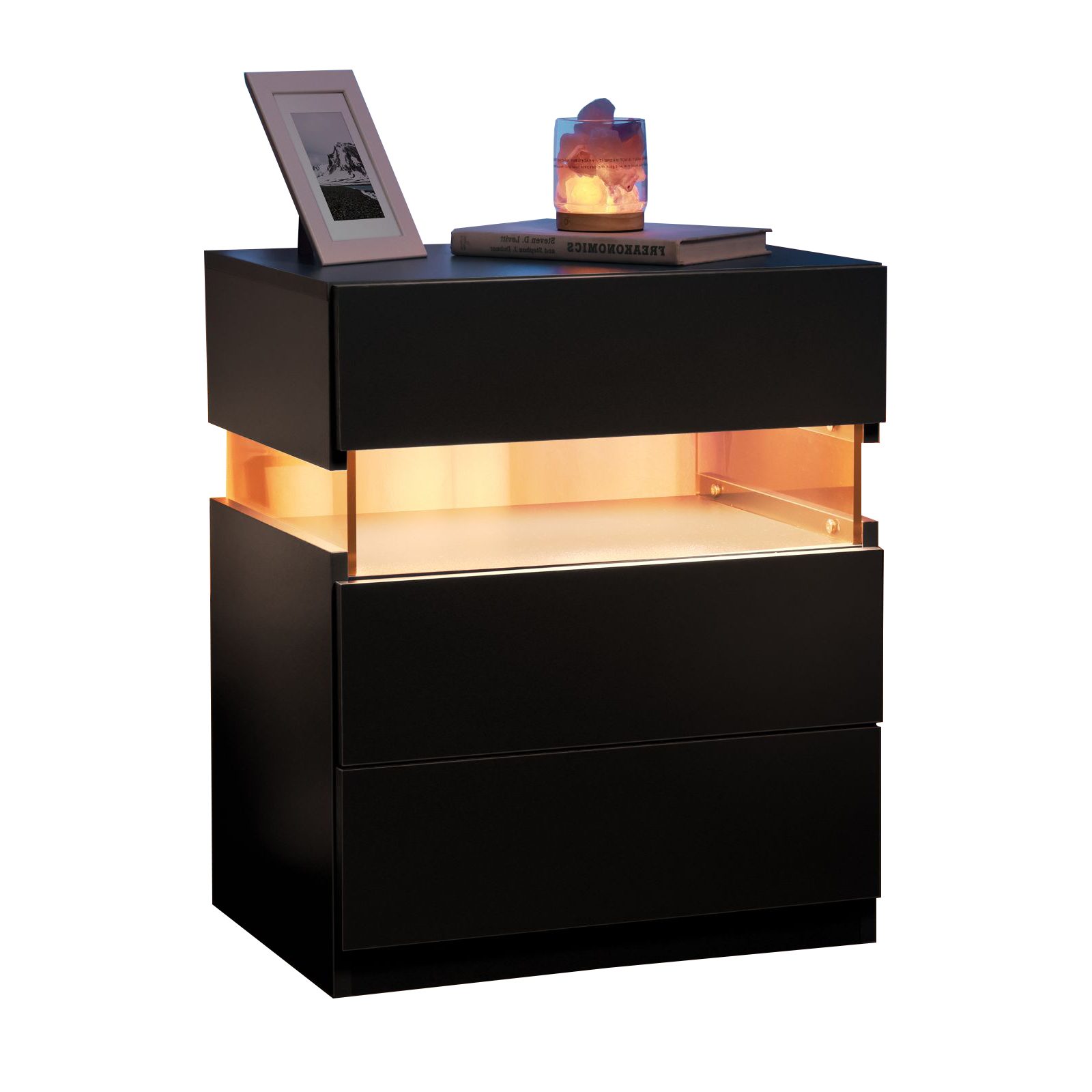 OKWISH Nachttisch Nachtschrank,Nachtkonsole,Nightstand mit 3 Schubladen günstig online kaufen