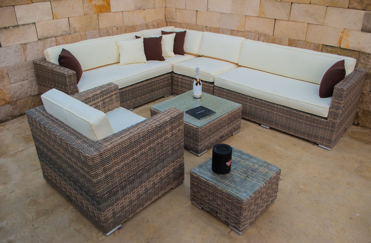 Ragnarök Möbel-Design Gartenlounge-Set Narvik, (Set, Ecklounge, Polyrattan, günstig online kaufen