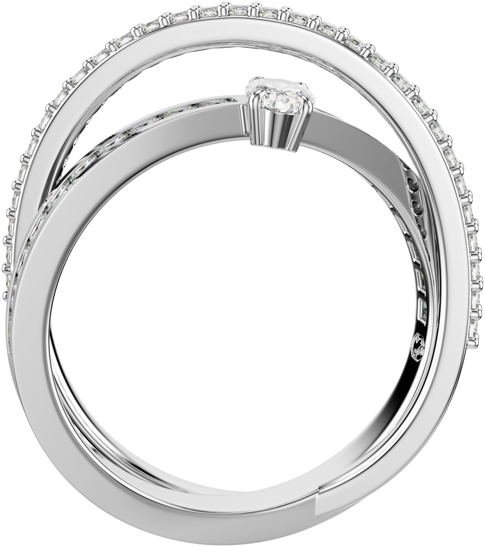 Swarovski Fingerring Schmuck Geschenk Hyperbola Ring, mit Swarovski® Zirkonia (synth)
