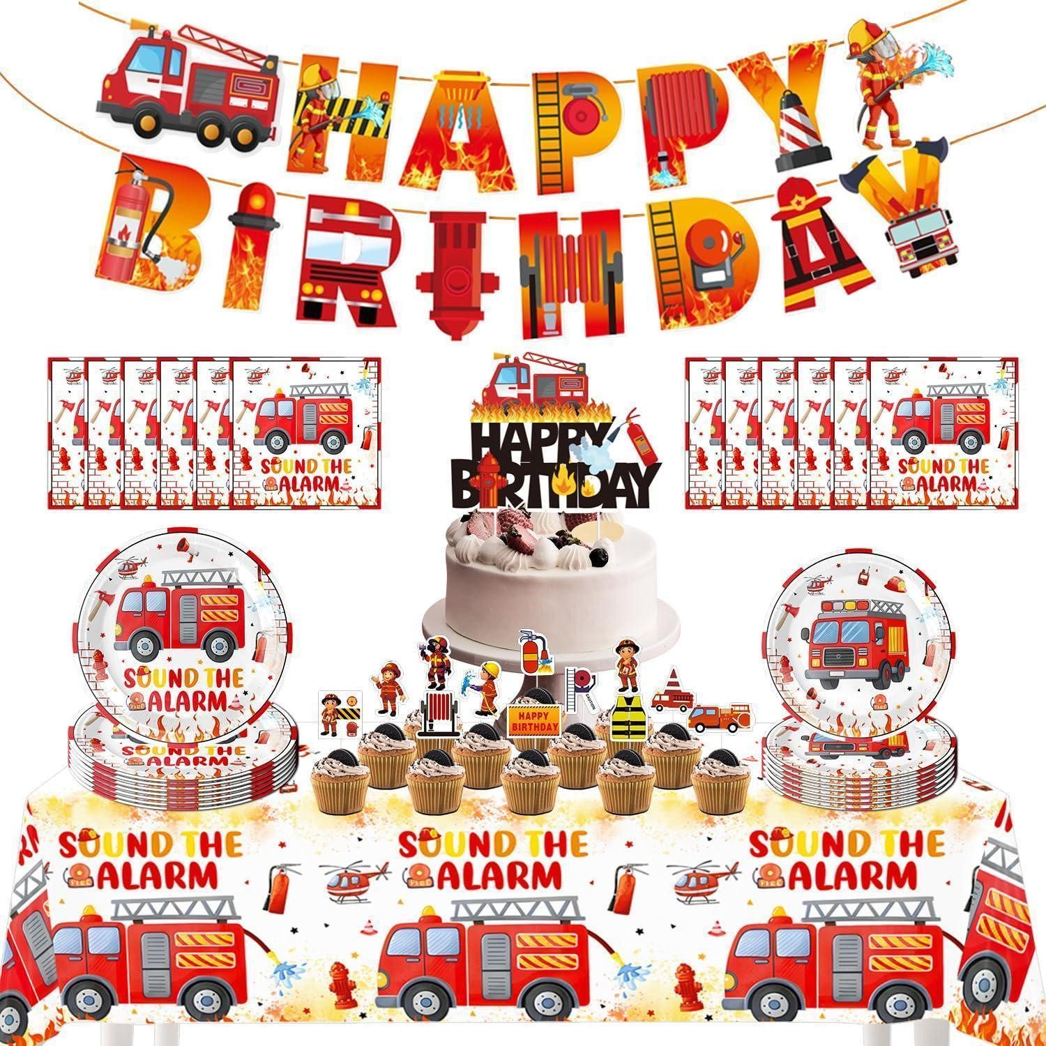 LuxusKollektion Dekokugel Feuerwehr Deko Set Kindergeburtstag (1 St)