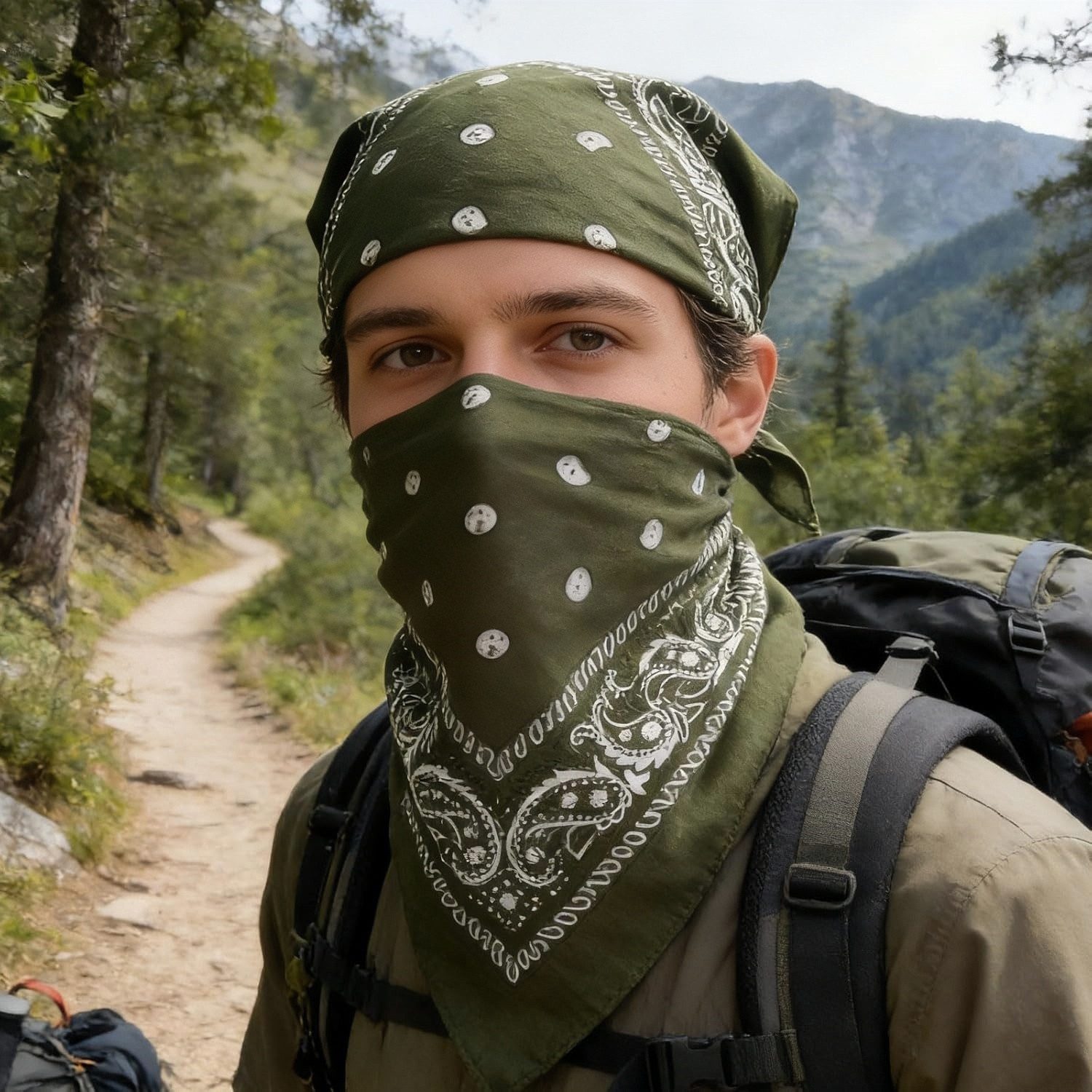 FOUORTUNATE-BEE Seidentuch 4 Paisley-Bandanas – Halstuch & Kopftuch für Damen und Herren, (4-St), 4er-Set Paisley-Bandanas für Festival, Western & Alltag – Bild 5 von 5