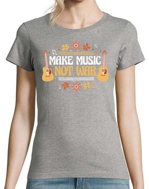Youth Designz Print-Shirt "Make Music not War" Damen T-Shirt mit lustigem Spruch