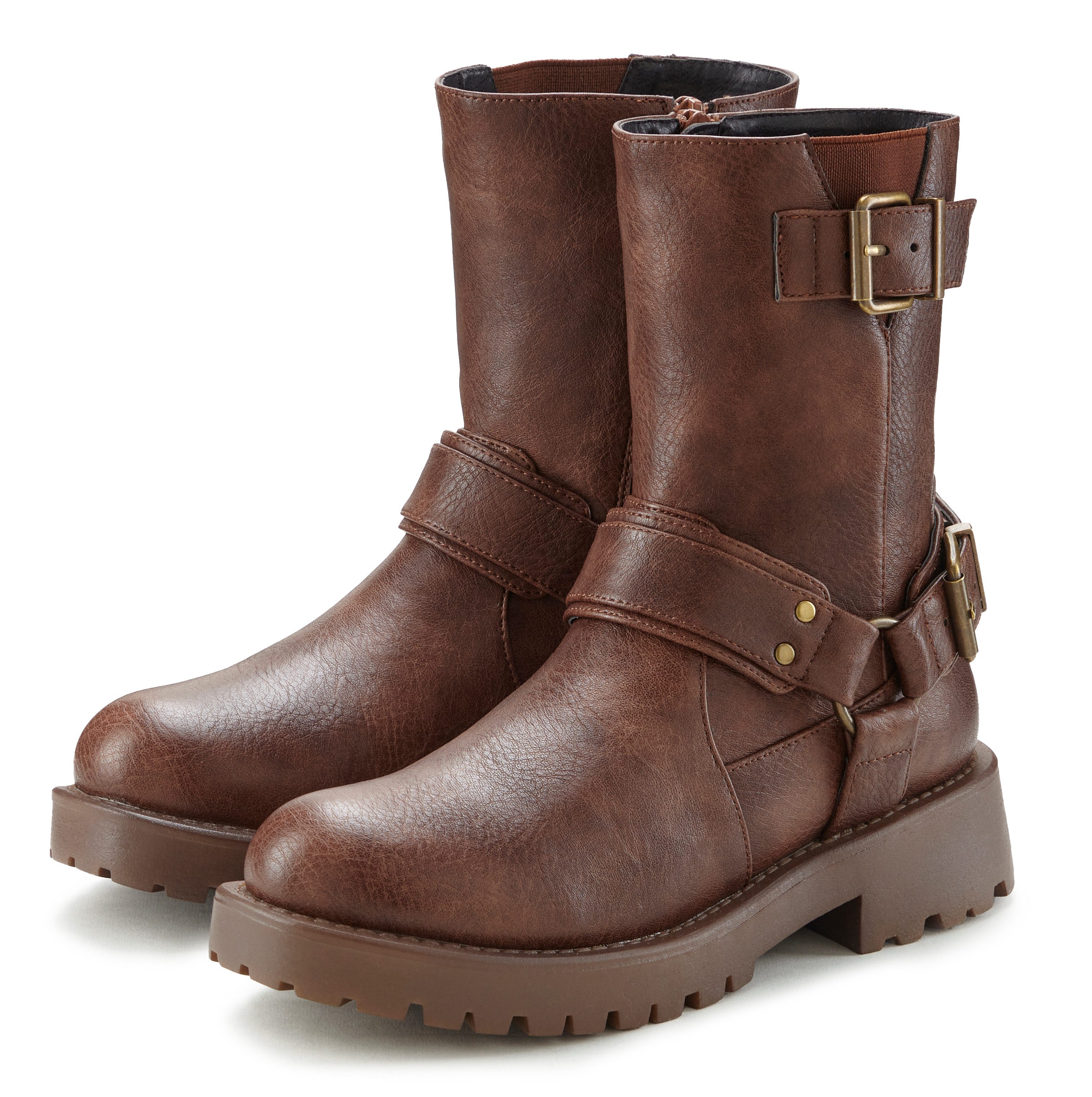 LASCANA Bikerboots mit trendigen Zierschnallen, Stiefel, günstig online kaufen