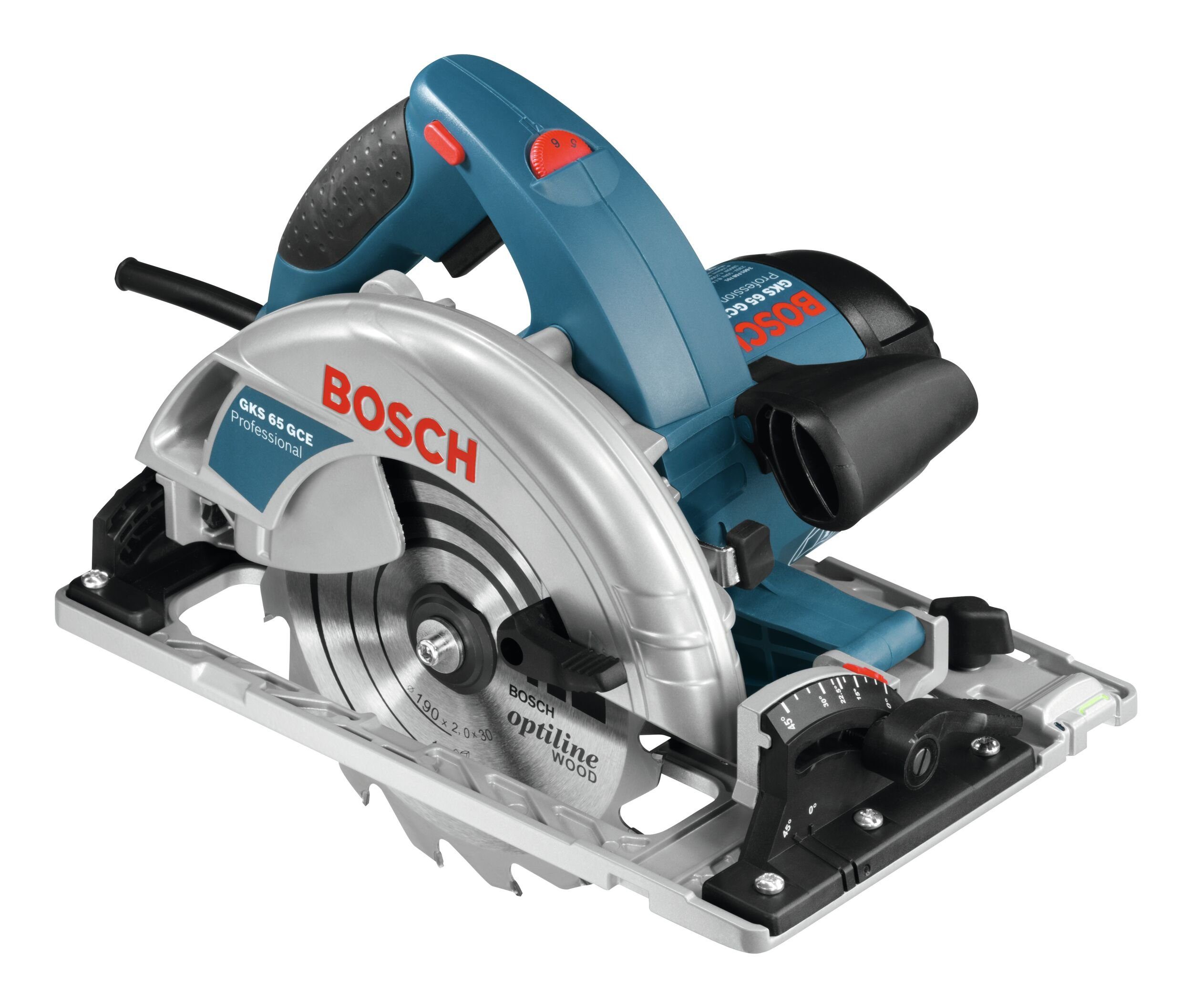 Bosch Professional Handkreissäge GKS 65 GCE, Mit Führungsschiene FSN 1400 - in L-BOXX 238