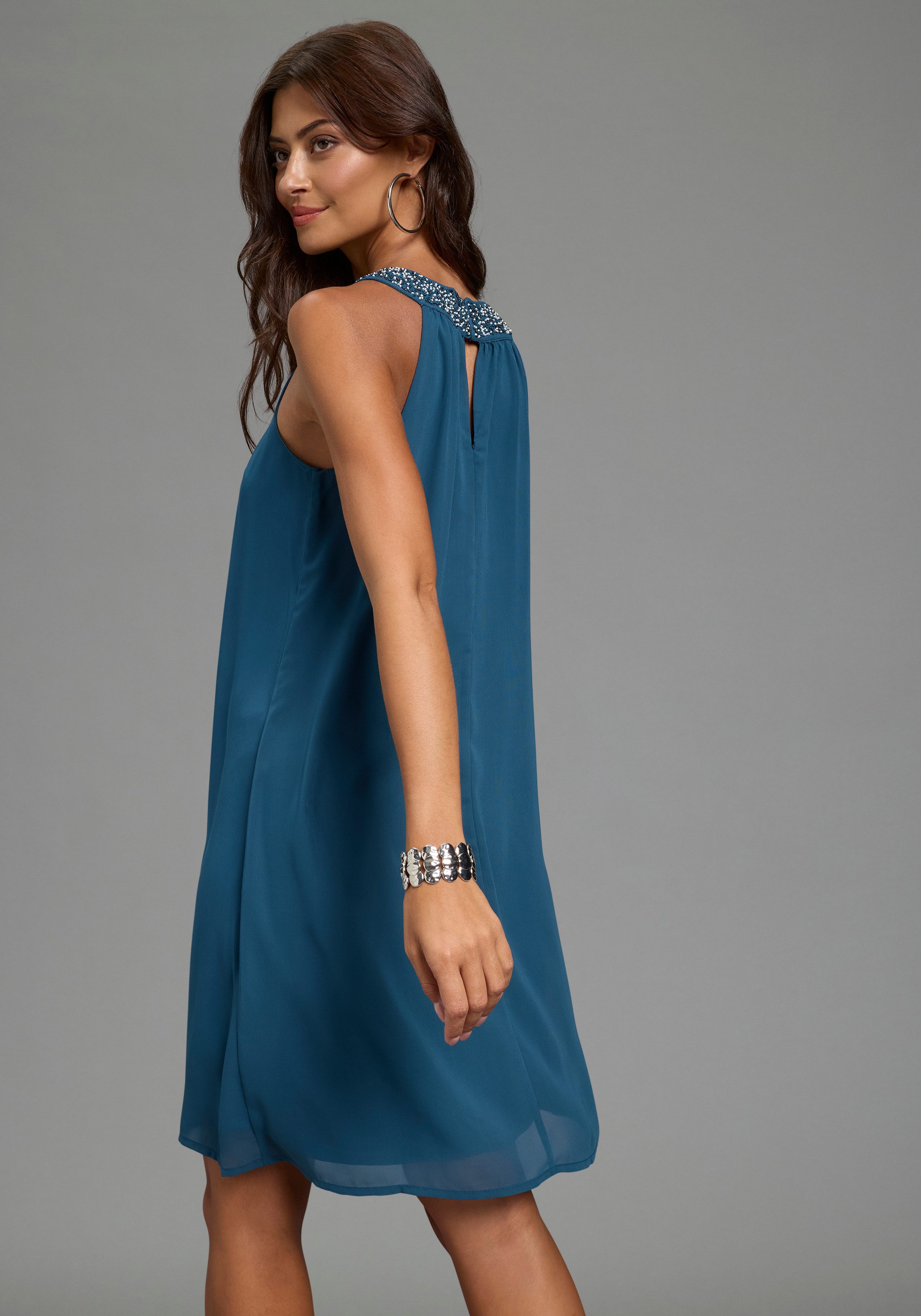 Laura Scott Abendkleid für besondere Anlässe, aus Georgette mit Jerseyfutter, kniefrei