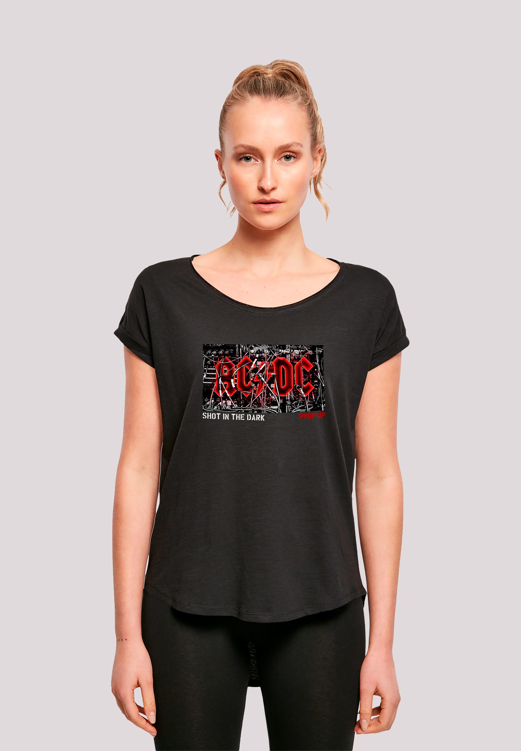 F4NT4STIC T-Shirt AC/DC PWRUP Cable Logo Print