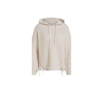 Oui Kapuzenpullover offwhite regular fit (1-tlg)