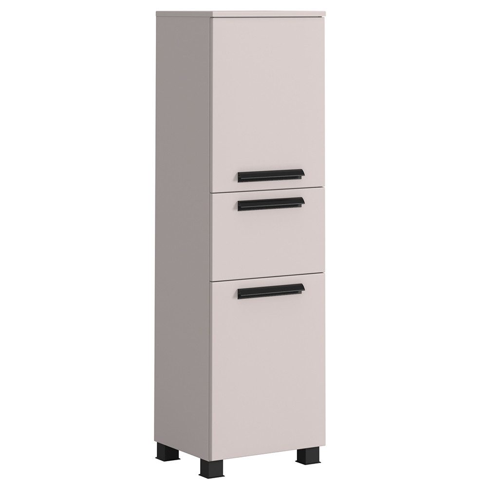 Lomadox Midischrank ATELLA-03 in kaschmir, 40 cm Breite, 2 Türen, 1 Schublade, Softclose