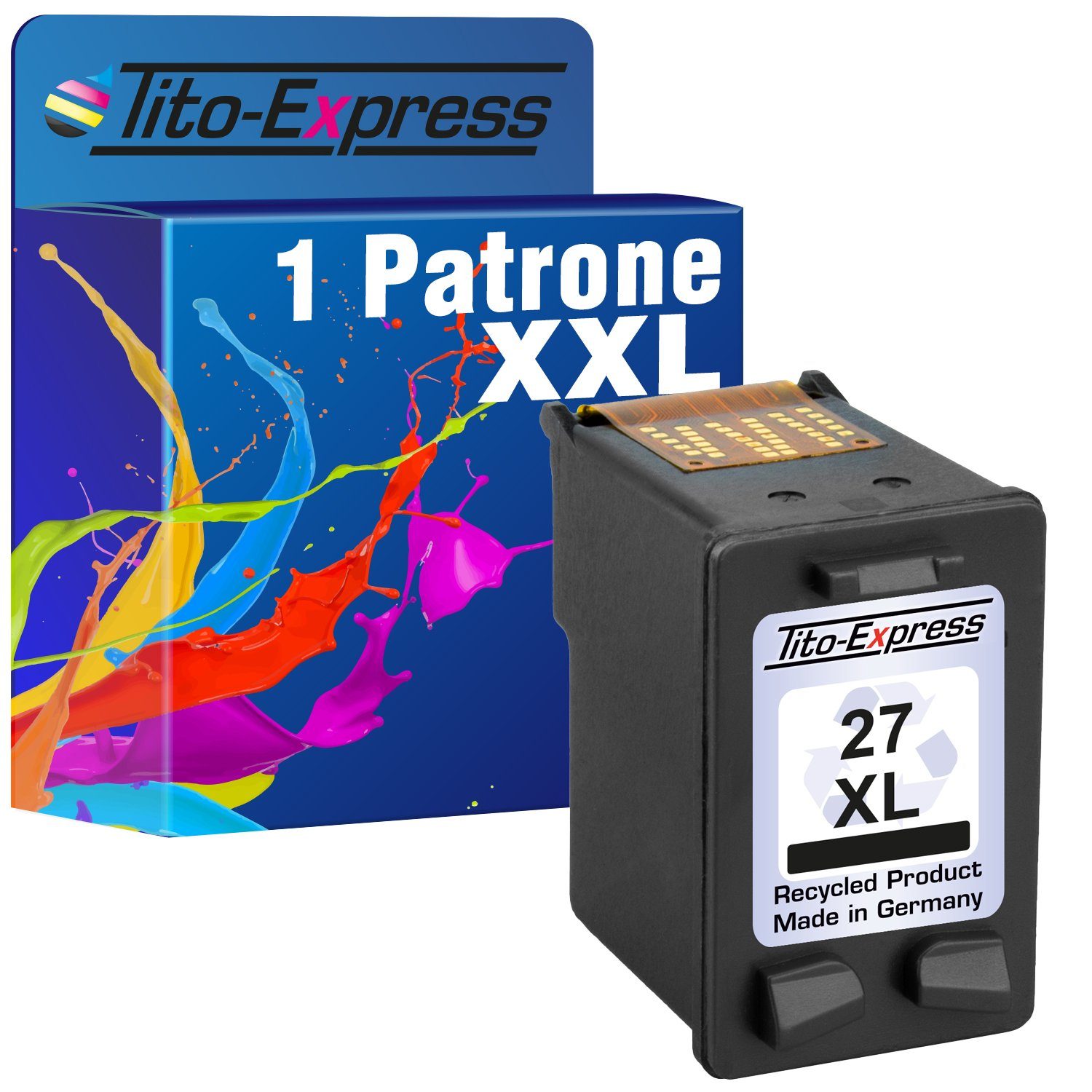 Tito-Express ersetzt HP 27 XL 27XL Black Tintenpatrone (für Deskjet 3320 3325 3420 3520V Officejet 4215 Pro 3610 PSC 1210 1310) | Tintenpatronen