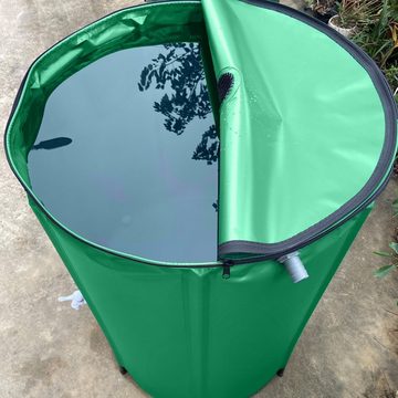 RAMROXX Regentonne Regenwassertonne Wassertank faltbar mit Ablasshahn 98x100cm 750L, faltbar