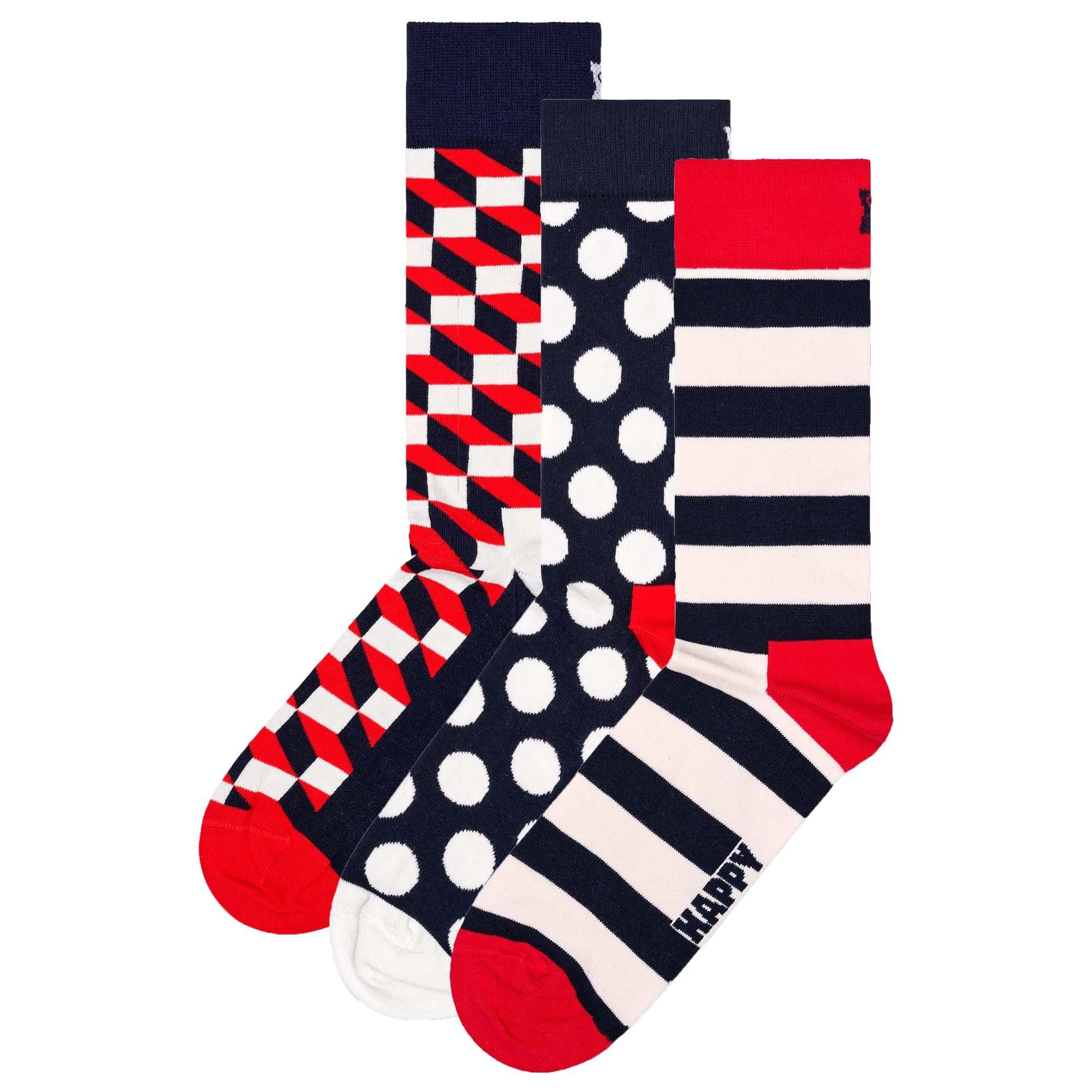 Happy Socks Kurzsocken Unisex Socken 3er Pack Baumwolle (Packung, 3er Pack) günstig online kaufen