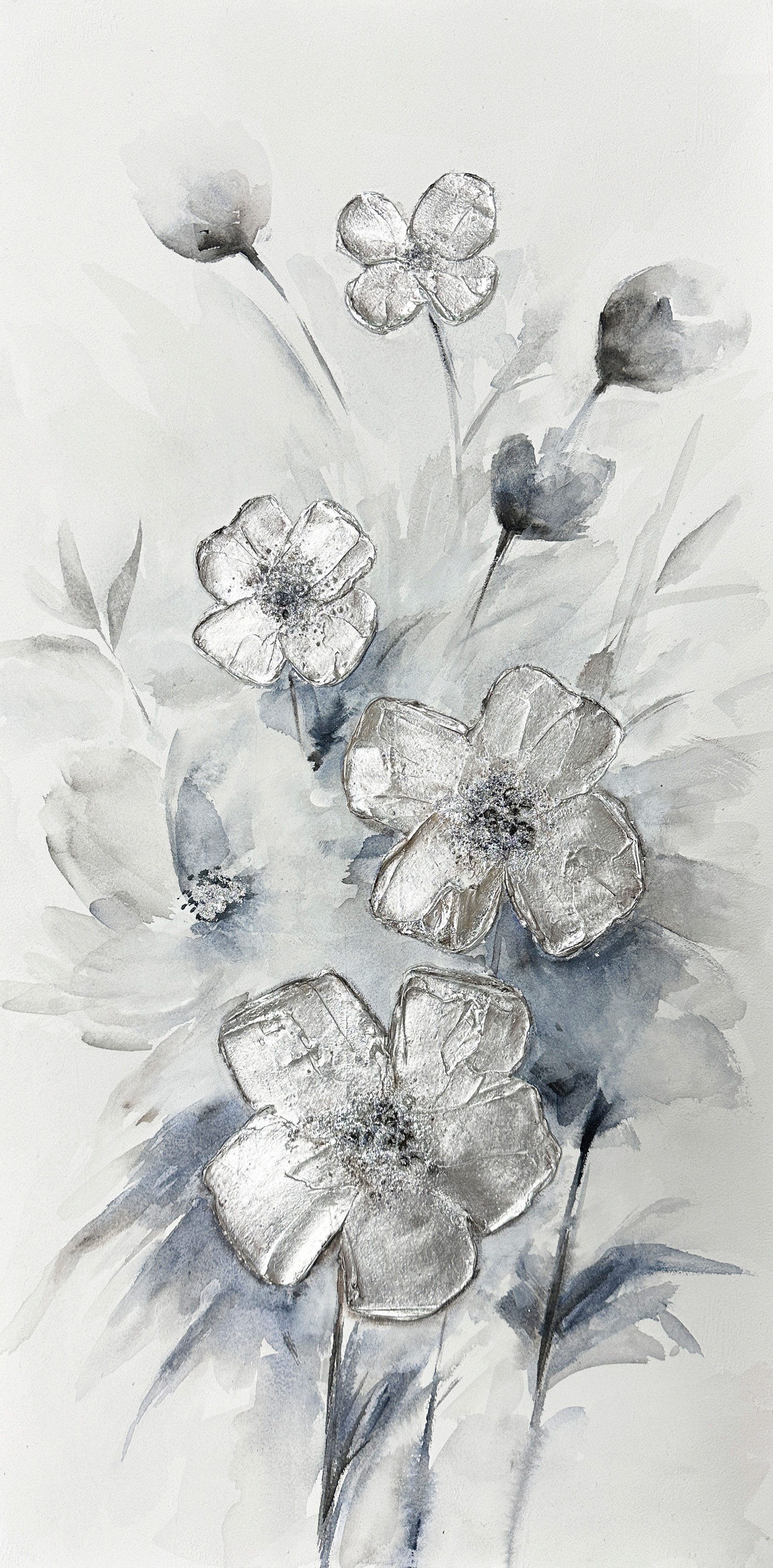 Bönninghoff Ölgemälde, Blumen, Blumenbilder, Kunst, Modern, Pflanzen, Pflanzenbilder (1 St), jedes Bild ein Unikat