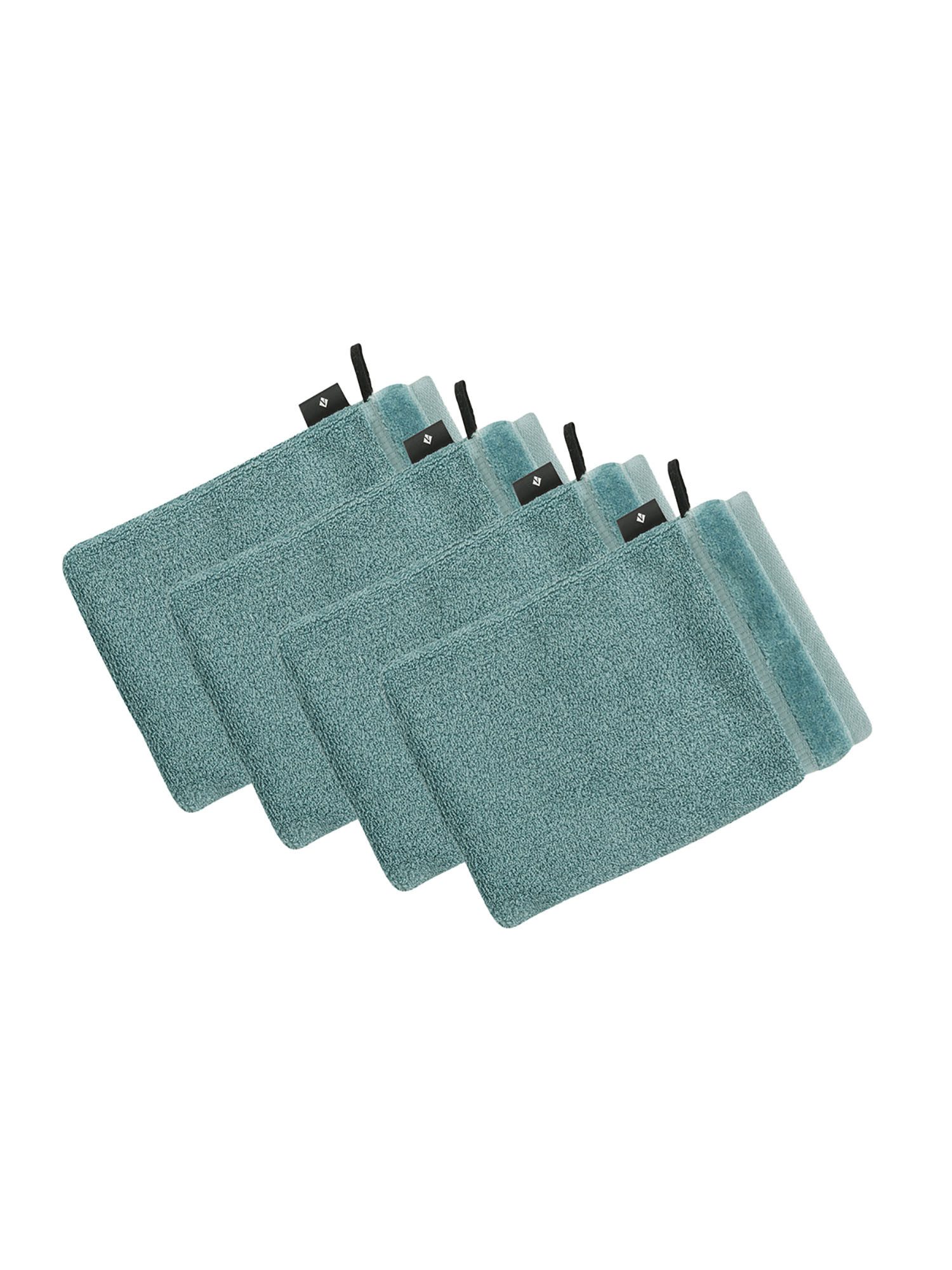 Vossen Waschhandschuh 4er Pack Waschhandschuh 22 x 16 cm Pure, Frottier (Spar-Set, 4-St)