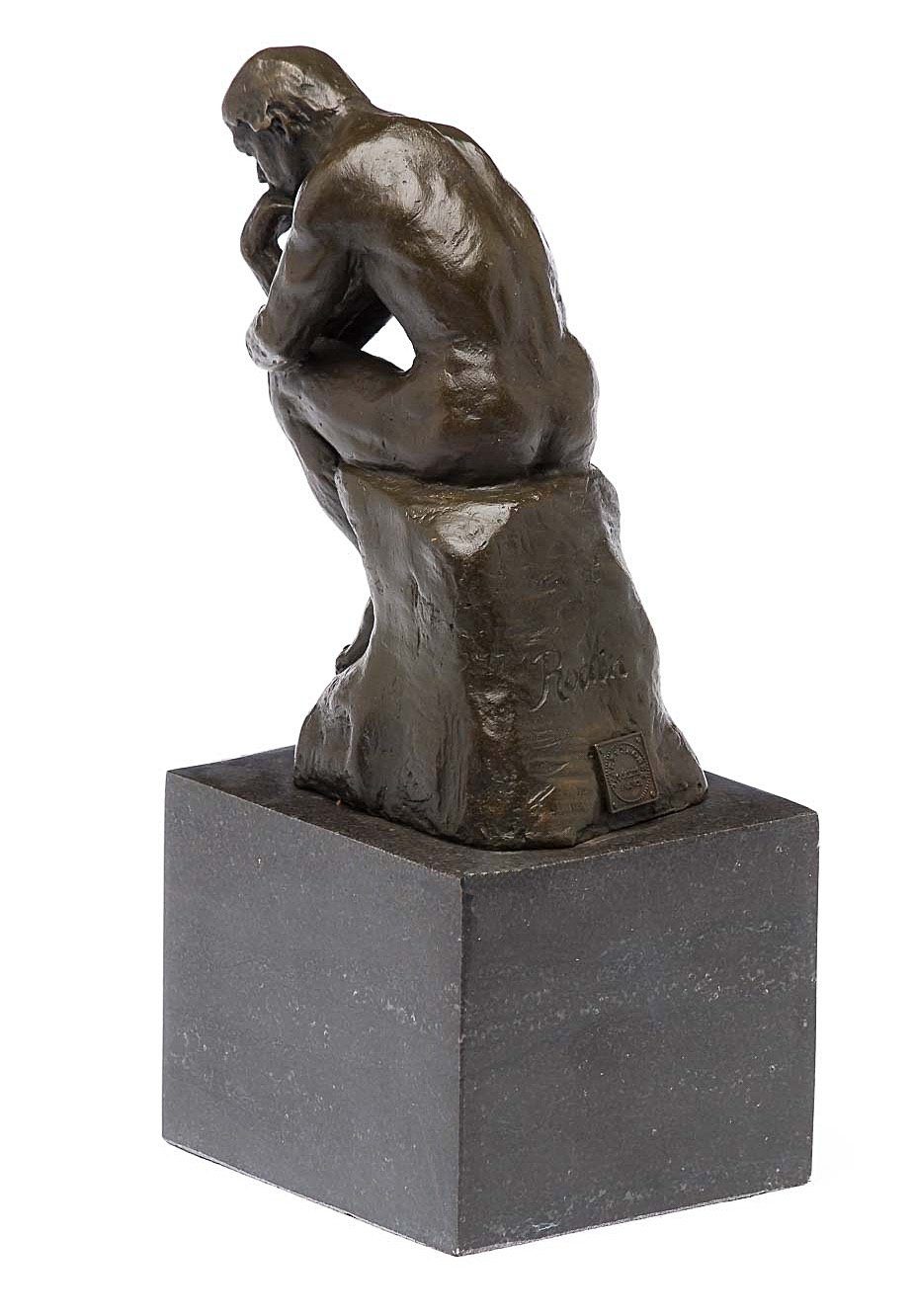 Aubaho Skulptur Bronzeskulptur Rodin Skulptur Bronzefigur Rep Denker Kopie Bronze nach