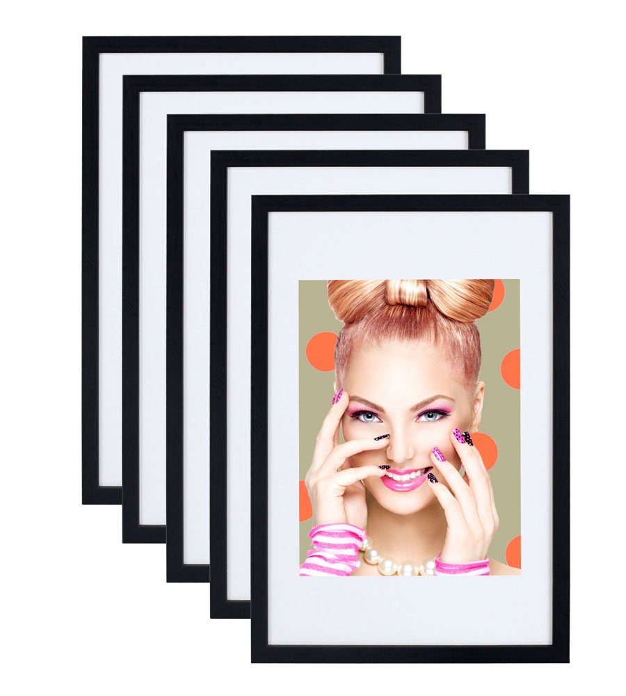 IDEAL TREND Bilderrahmen 3er 5er Set Holz Bilderrahmen Lifestyle Plexi Foto günstig online kaufen