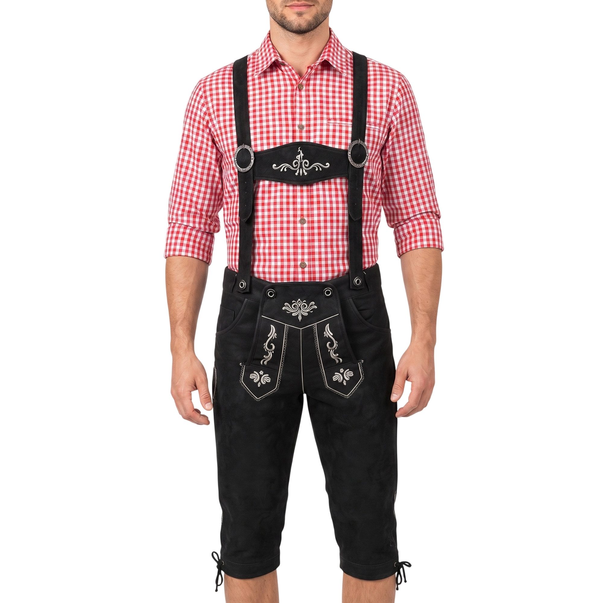 German Wear Trachtenhose GW101 Trachten Kniebundhose Herren mit Hosenträgern