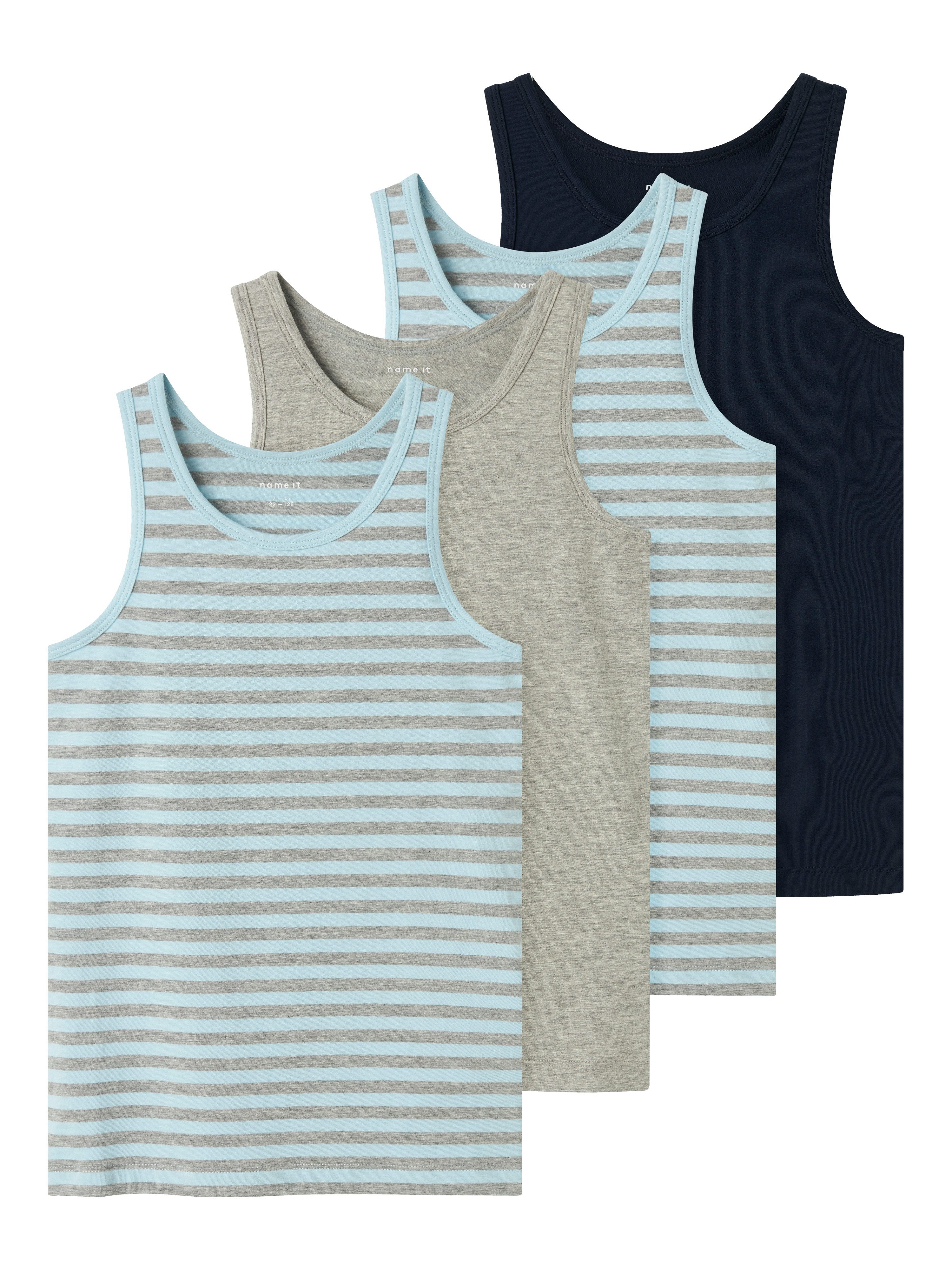 Unterhemd NKMTANK TOP 4P AQUAMARINE Y/D NOOS