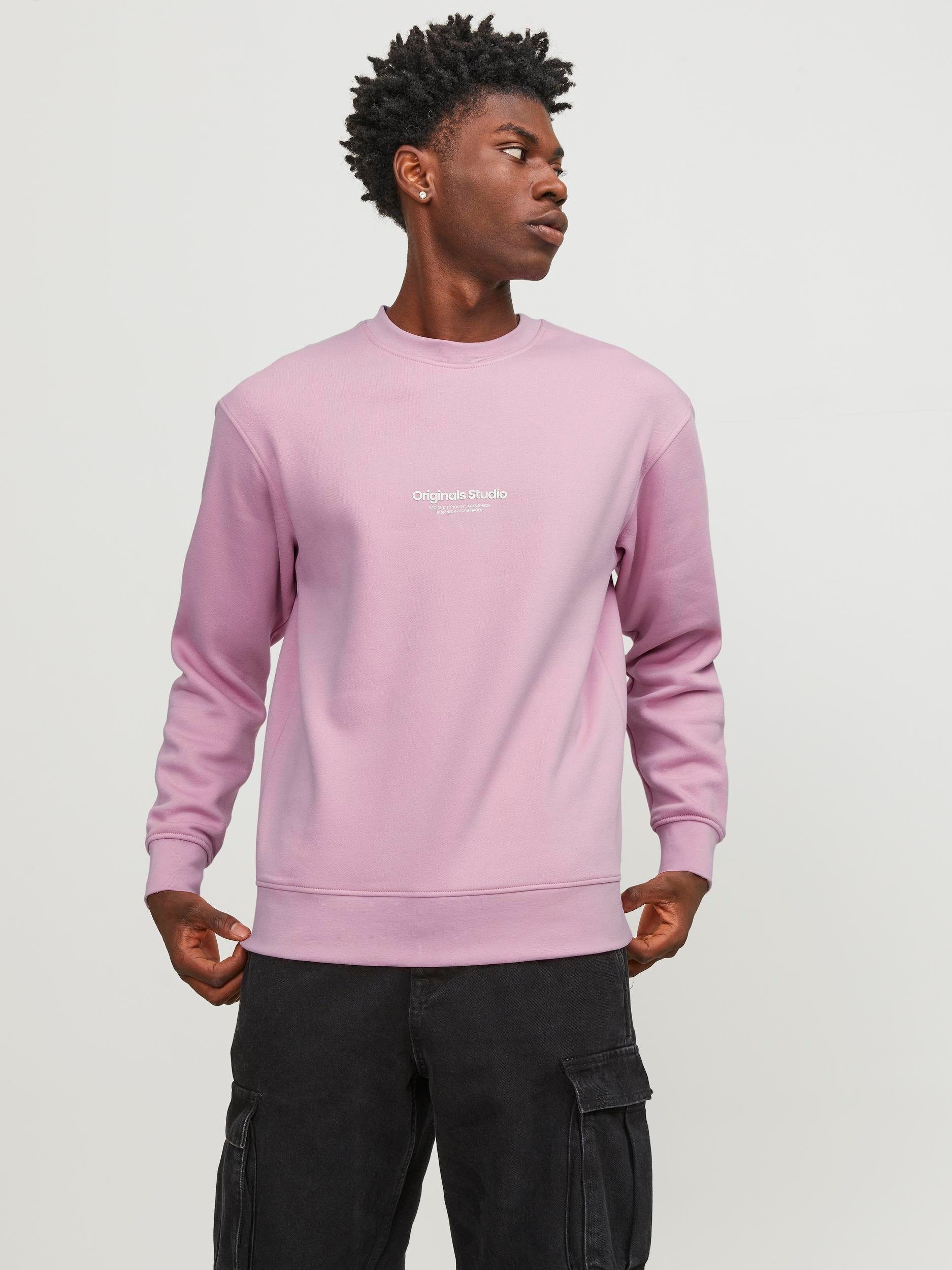 Jack & Jones Sweatshirt JORVESTERBRO SWEAT CREW NECK NOOS Pink Nectar