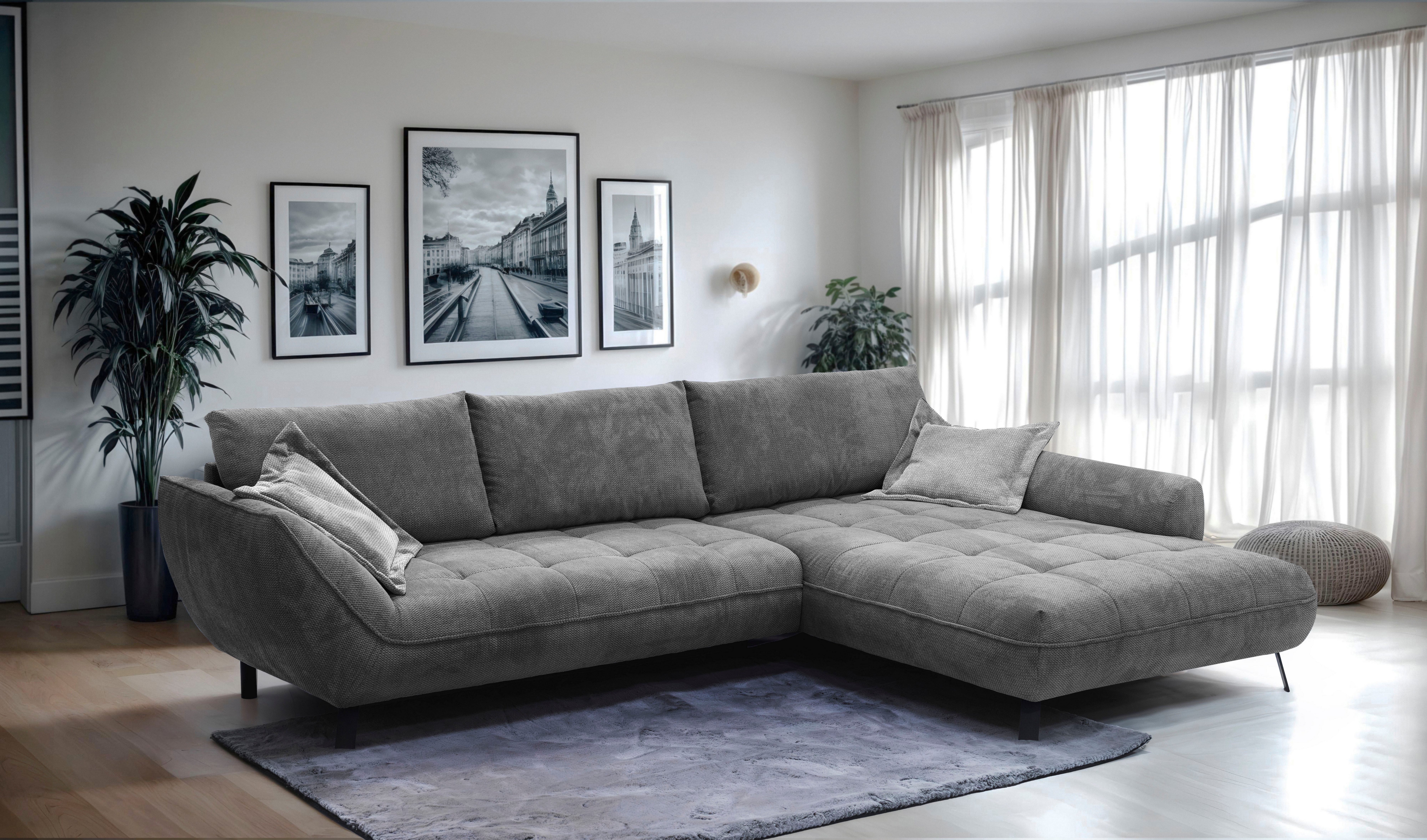 exxpo - sofa fashion Ecksofa Biarritz modern und elegantes Mega Sofa mit to günstig online kaufen