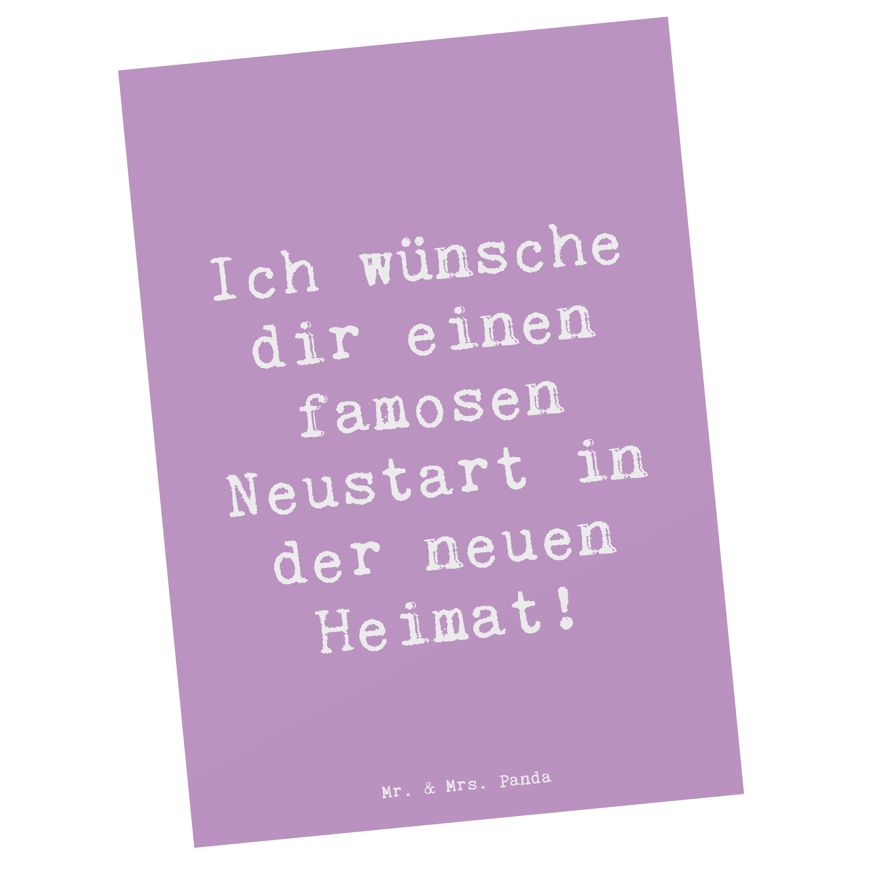 Postkarte Neustart Umzug - Lavendeltraum - Geschenk, Abenteuer, Mutmacher, neue