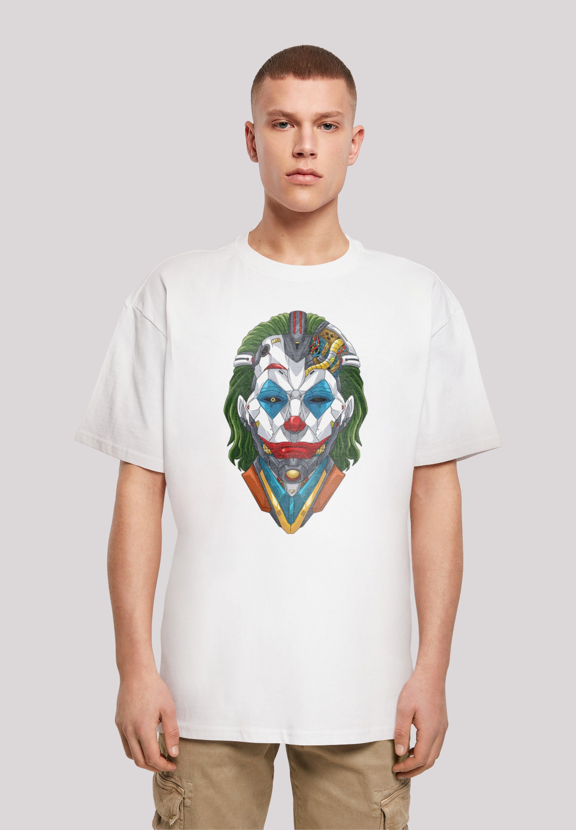 T-Shirt F4NT4STIC Cyberpunk STYLES Joker Print CYBERPUNK weiß