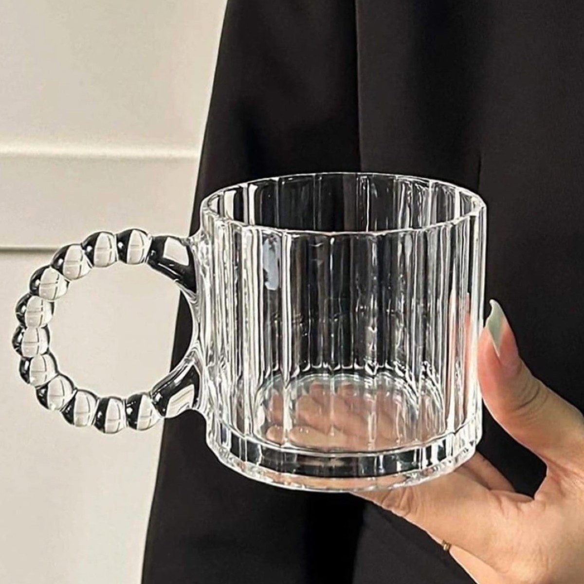 Sunay Gläser-Set 6 teilig mit eleganten Henkeln 300 ml - modern & stilvoll, 6-tlg., Glas, 6-teilig, 300 ml