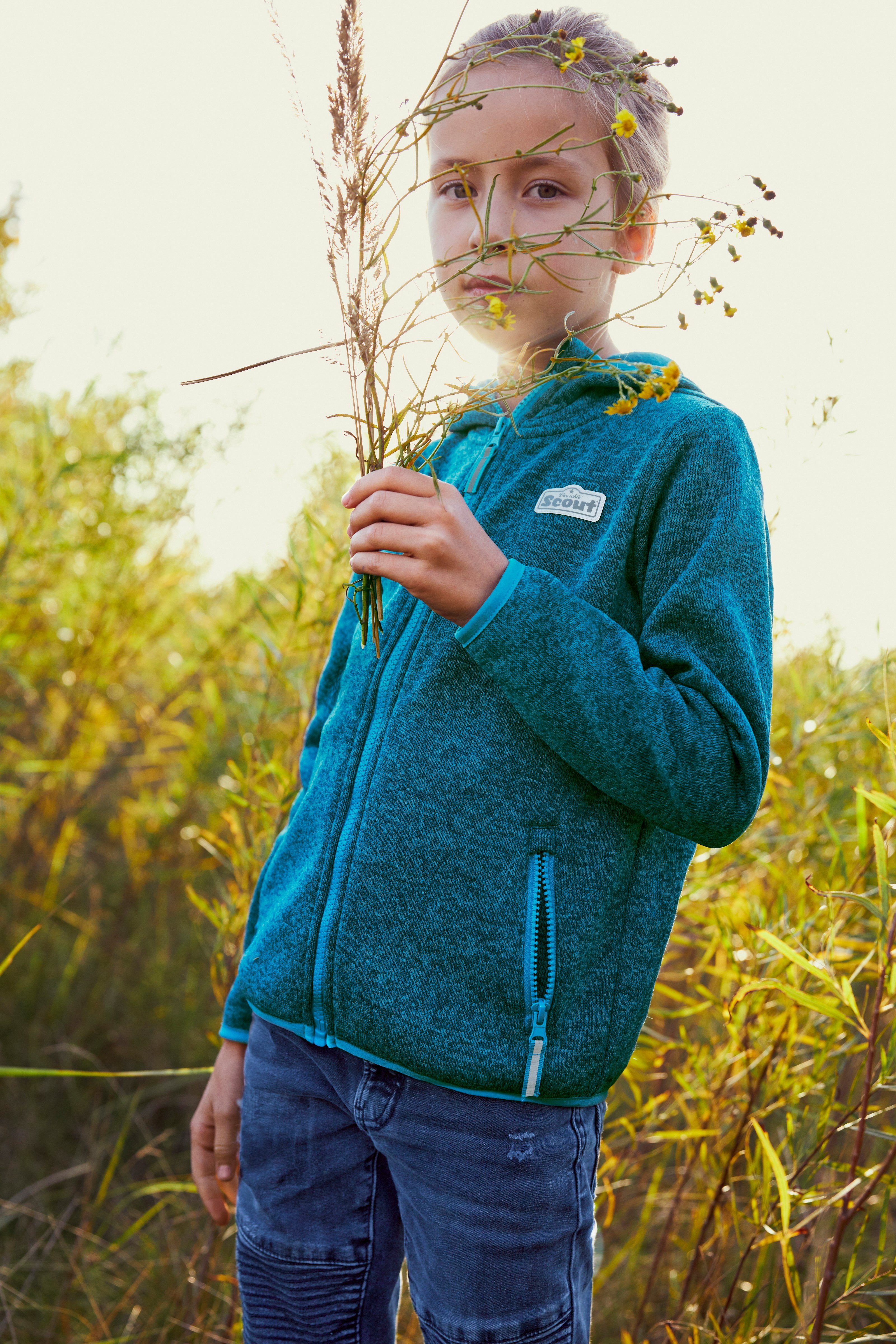 reflektierendem petrol mit Scout CAMPFIRE Badge Fleecejacke