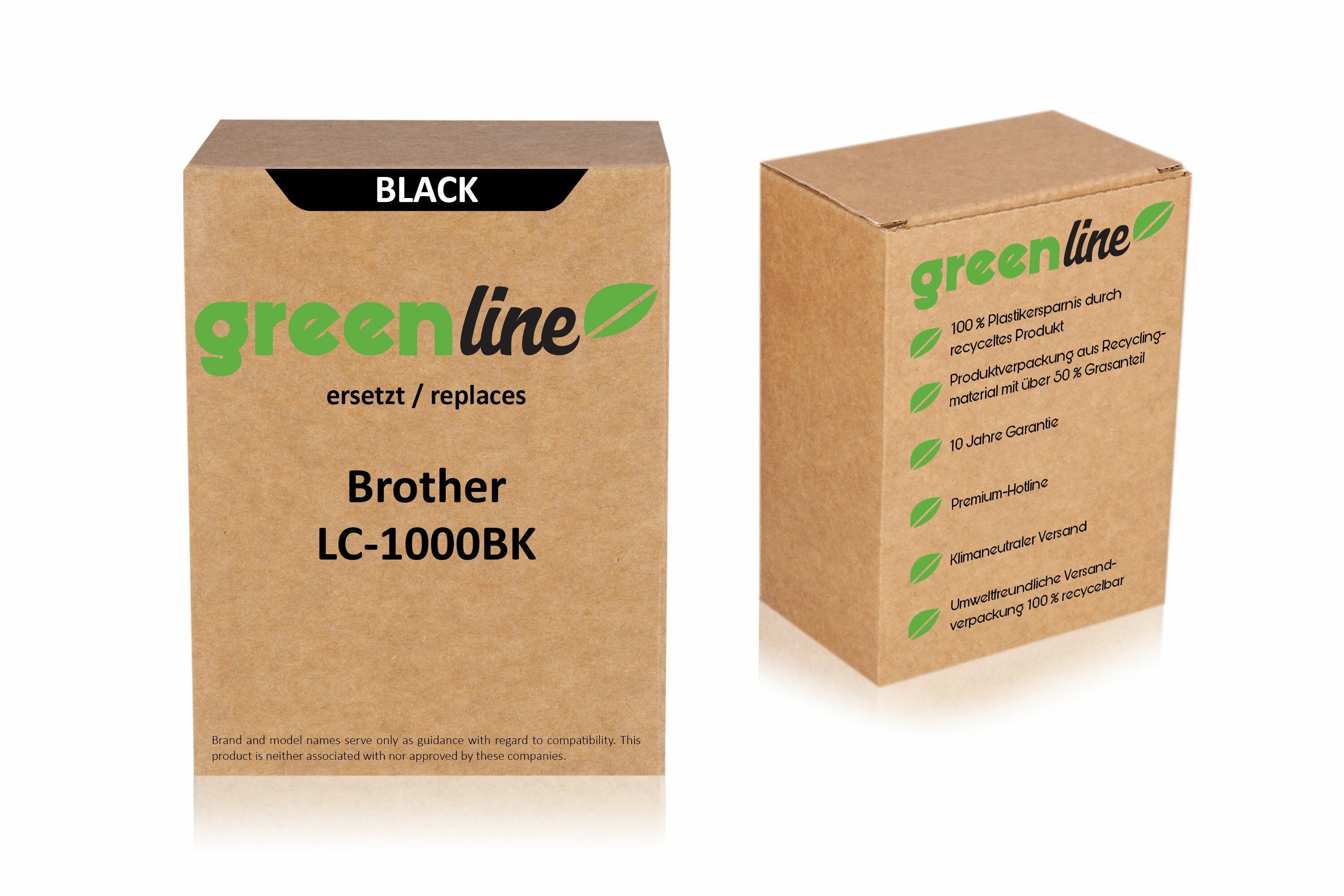 Inkadoo greenline ersetzt Tintenpatrone LC-1000 Tintenpatrone BK Brother
