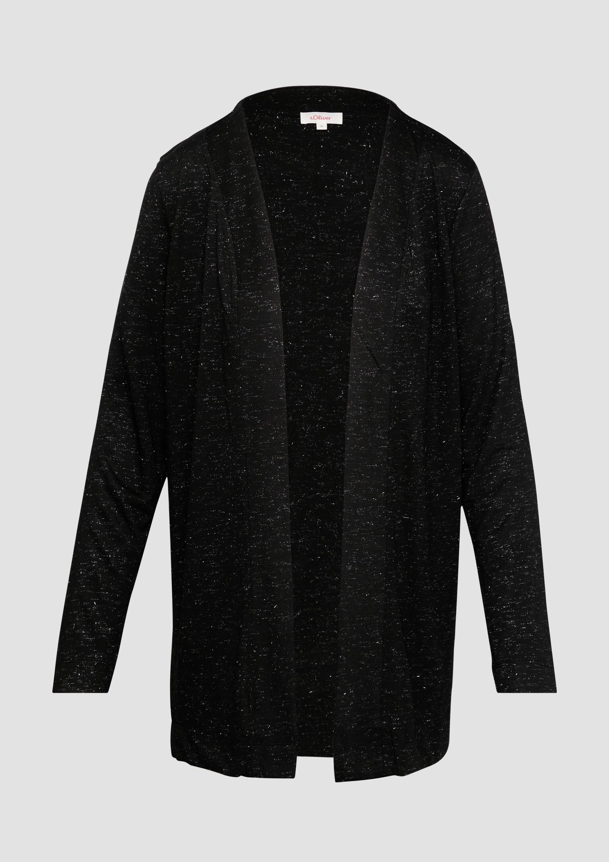 s.Oliver Cardigan Indoor-Jacke Langer Cardigan mit Glitzergarn