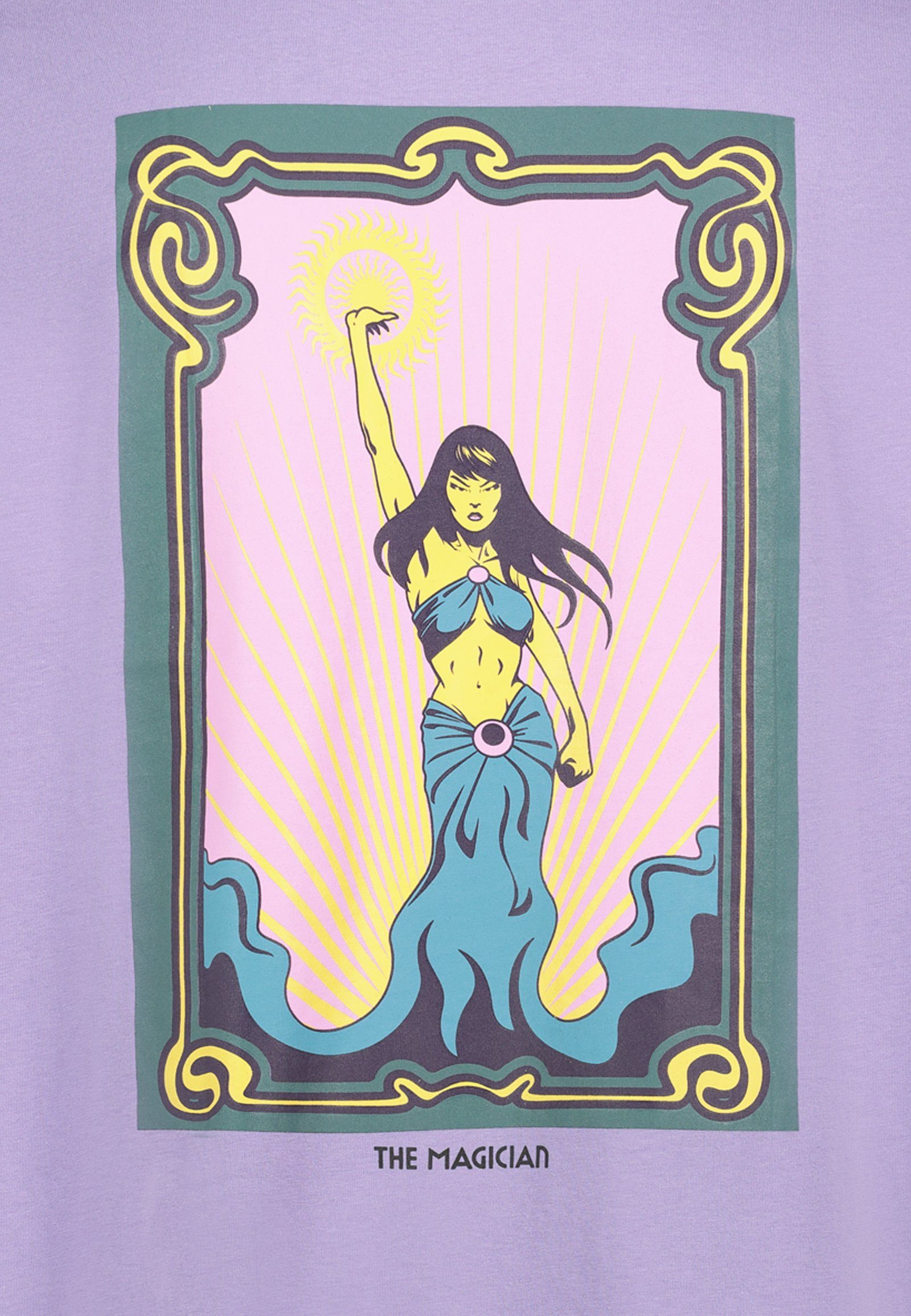 purple SUBLEVEL Tarot-Print mit Rundhalsshirt T-Shirt