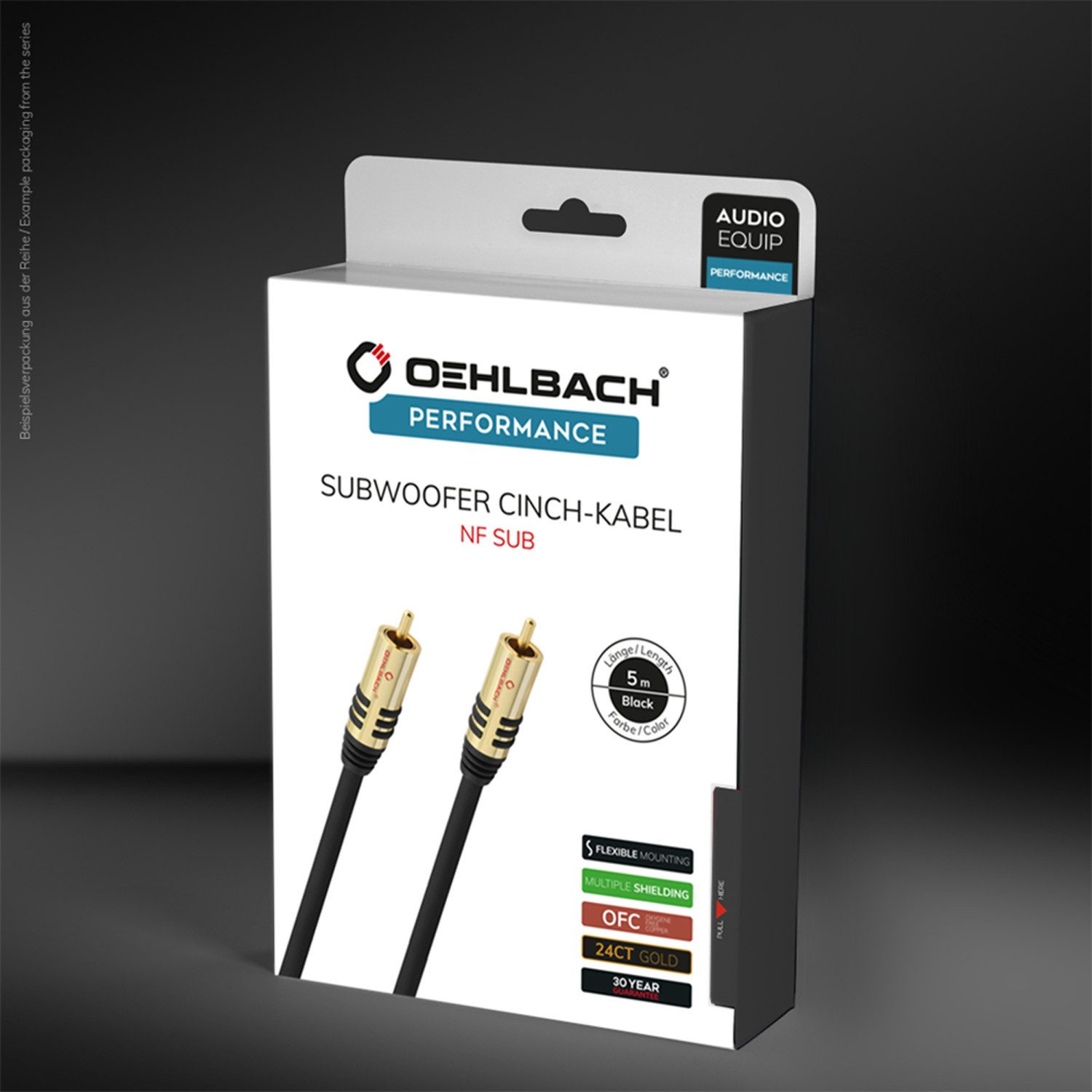 OEHLBACH NF Sub Subwoofer Cinch-Kabel Audio-Kabel, Cinch, Cinch (100 cm), Flexibel, Hochwertiges Kupfer