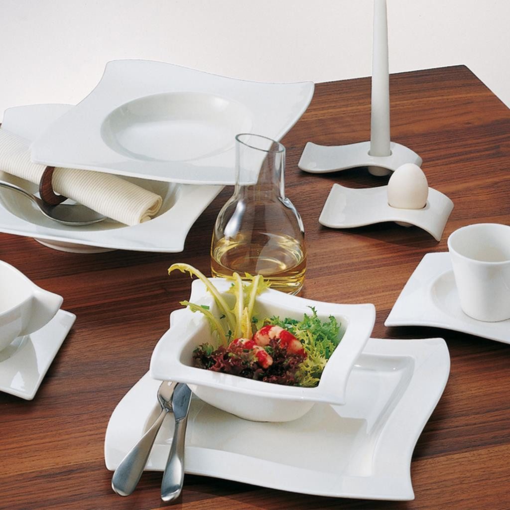 Villeroy & Boch Kombiservice NewWave Basic-Set 6er Set (6-tlg), 2 Personen, Porzellan