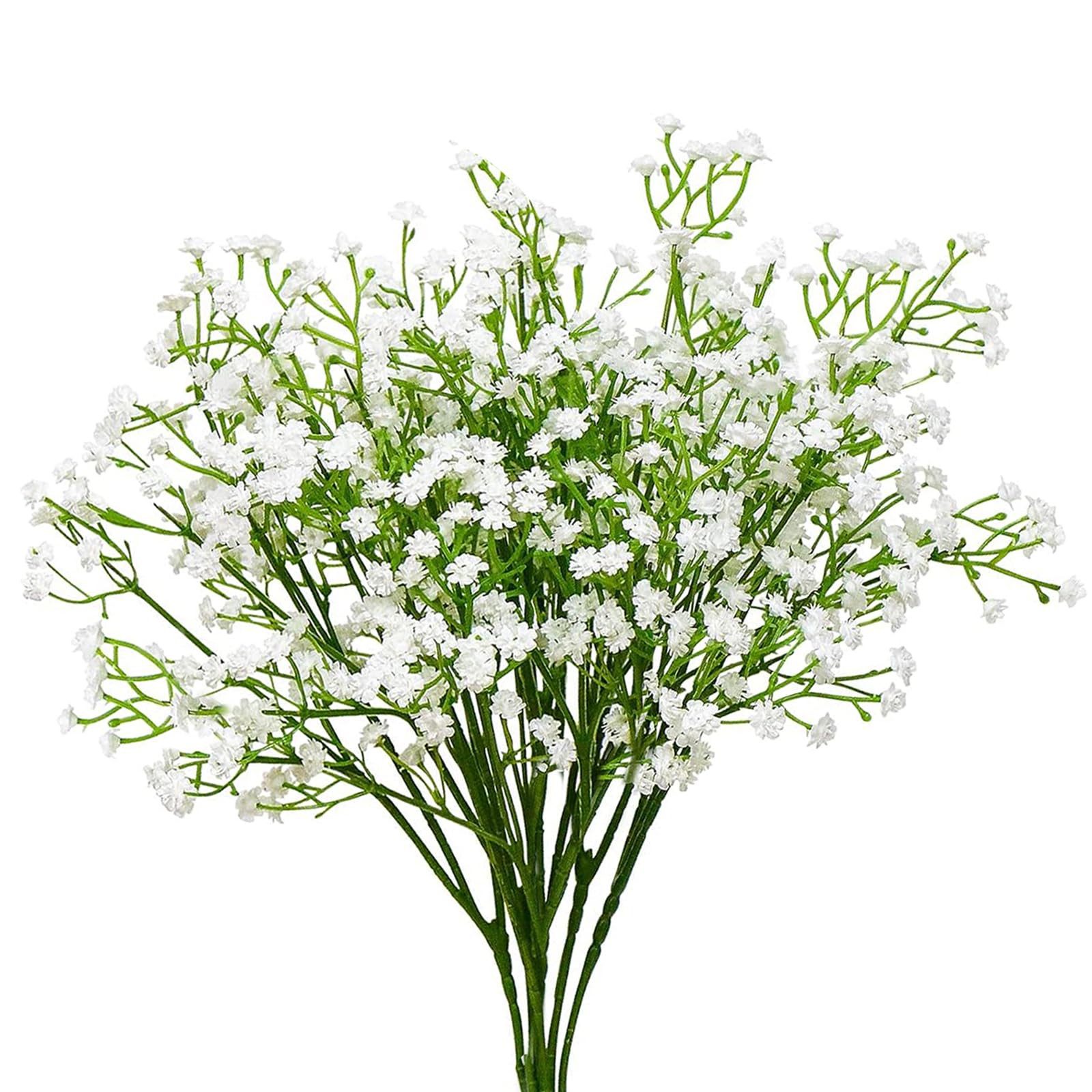 Kunstblumenstrauß Weiße Schleierkraut Kunstblumen 6er Set für Hochzeit & De günstig online kaufen