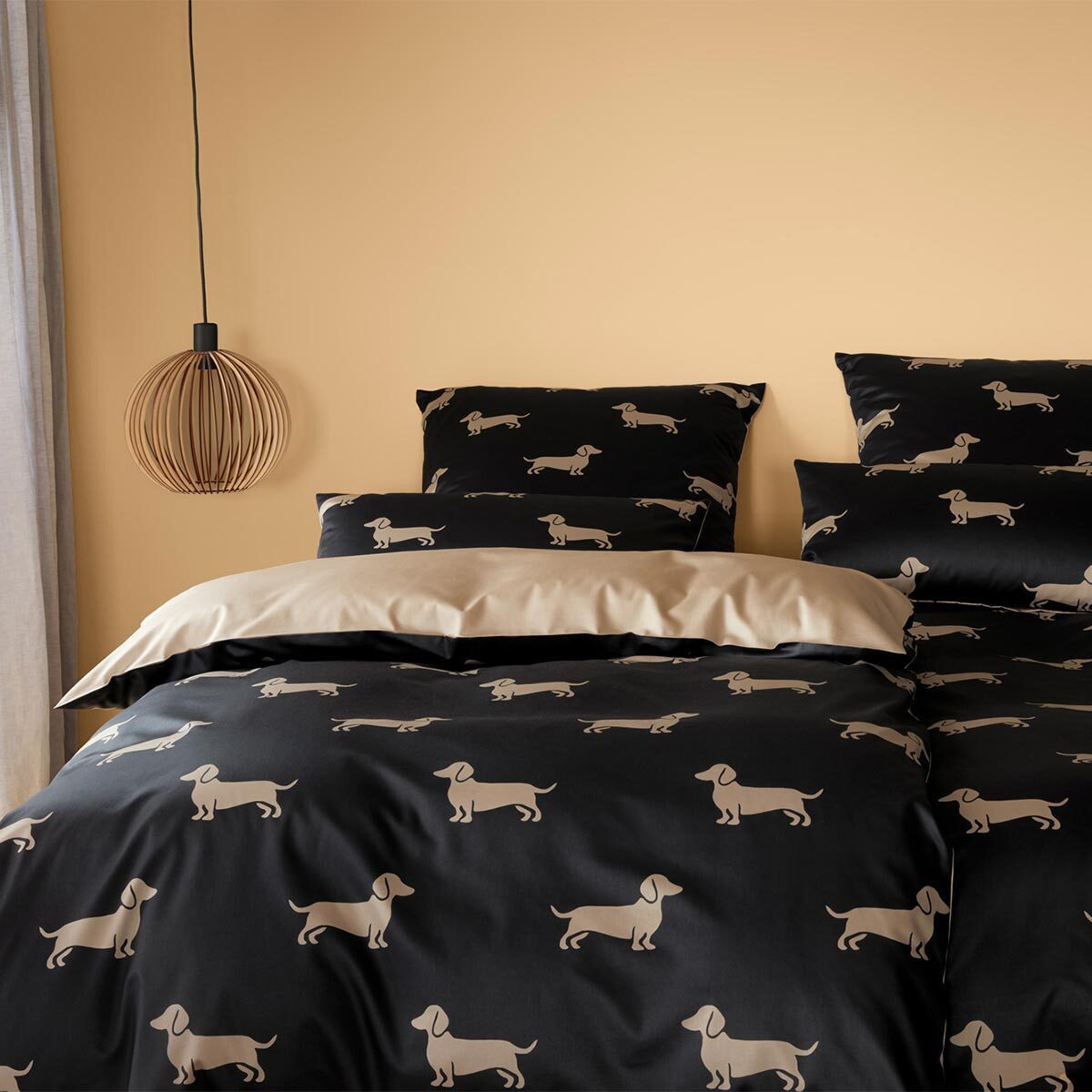 Elegante Bettwäsche Dogs, Mako Satin, 2 günstig online kaufen