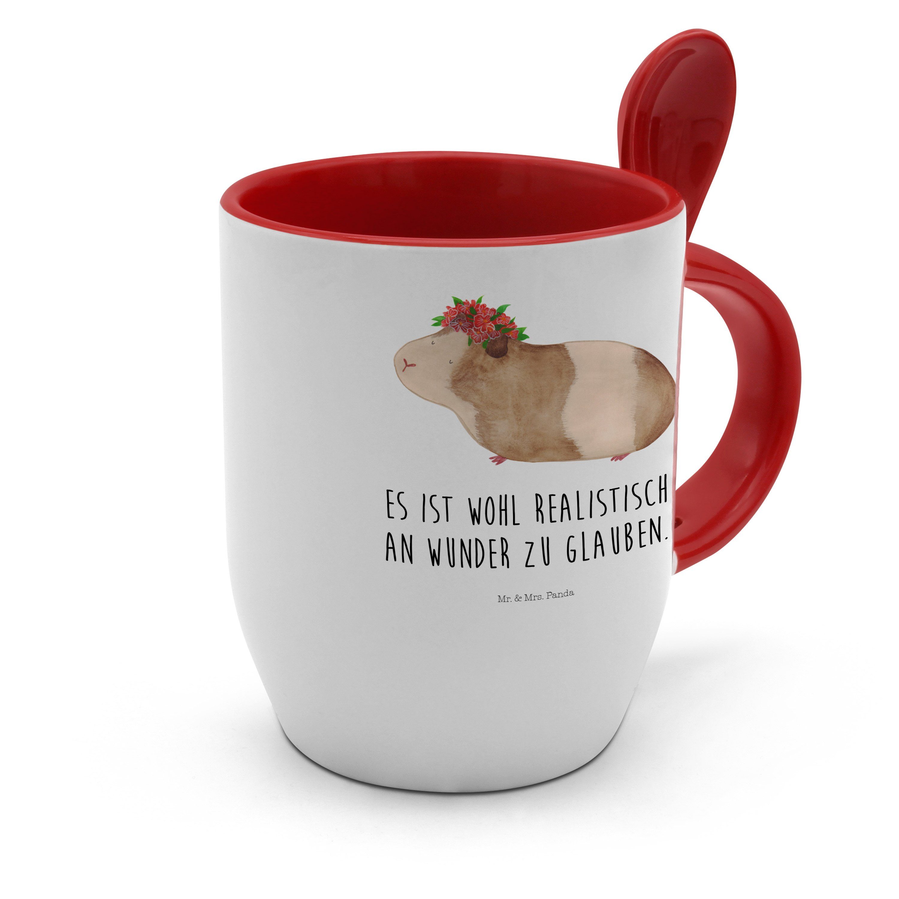 & Weiß Keramik Geschenk, Panda Meerschweinchen weise Realität, - Mrs. Mr. Tass, Kaffeebecher, Tasse -