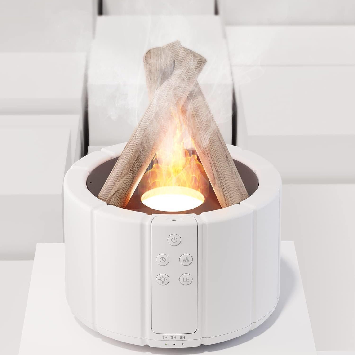 Bedee Diffuser Flame Aroma Diffuser für Ätherische Öle 250ml Lagerfeuer  Flammeneffekt, 0,25 l Wassertank, mit 3 Helligkeit Modi, mit Fernbedienung,  3 Timer