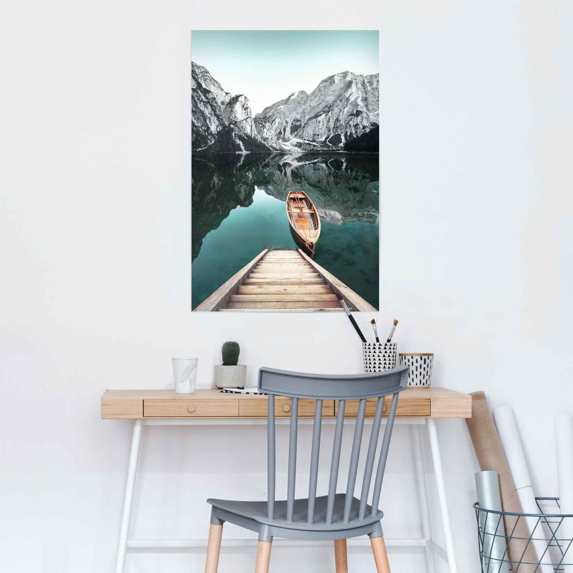 Reinders! Poster Berg See Rocky - - St) Glacier (1 Winter, Mountains