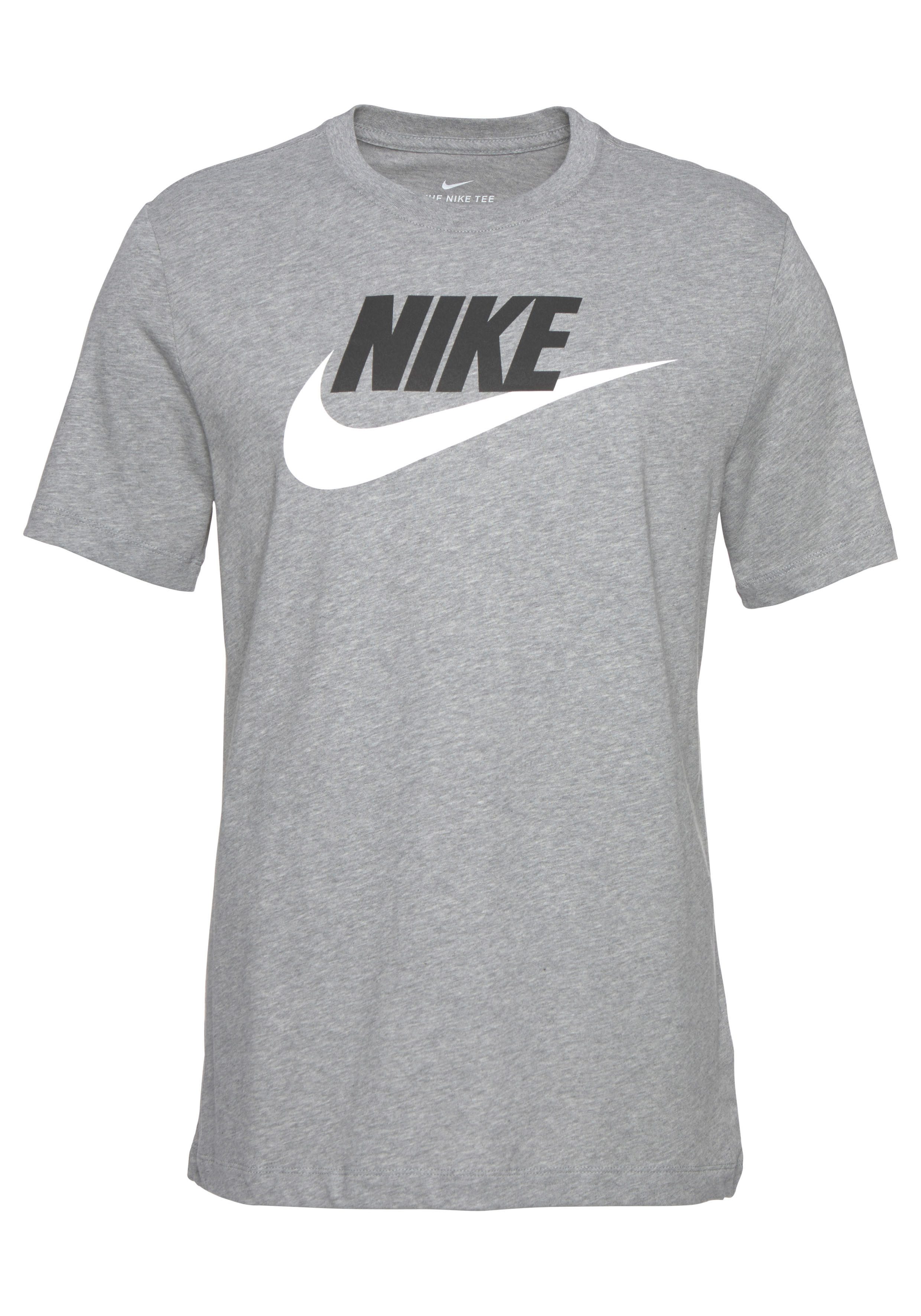 Nike Sportswear T-Shirt M NSW TEE ICON FUTURA mit klassischem Logodruck auf der Brust, Kurzarm-Design, normale Länge