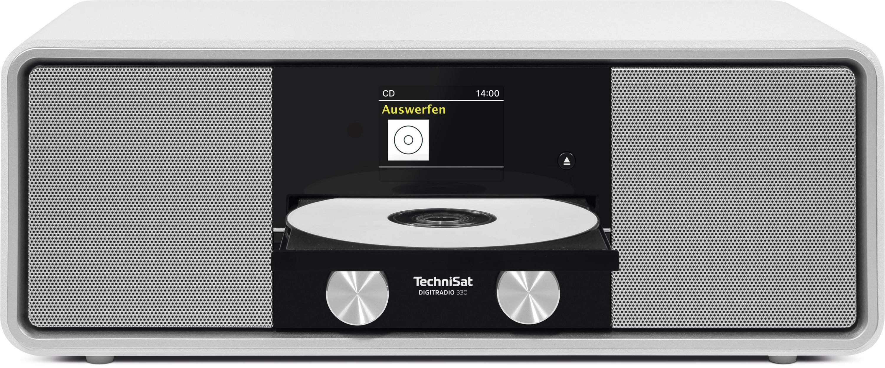 TechniSat DIGITRADIO 330 Digitalradio (DAB) (Digitalradio (DAB), FM-Tuner mit RDS, 10 W, UKW, CD-Player, Bluetooth, USB, Farbdisplay, Wecker, Fernbedienung)