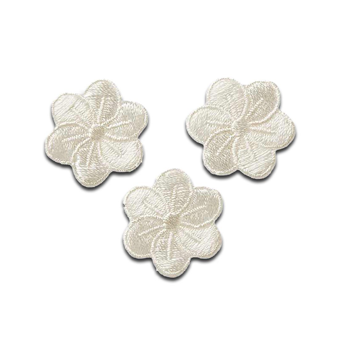 Mono-Quick Aufnäher Bügelbild, Aufbügler, Applikationen, Patches, Flicken, zum aufbügeln, Polyester, Blumen 3 Stück Blüten Pflanze - Größe: 2,2 x 2,2 cm