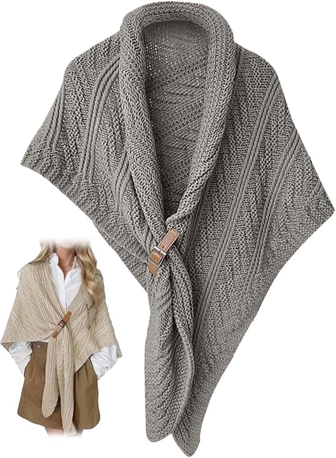 Oemmn Modeschal Damen-Schal, multifunktionaler Dreieckstuch,Poncho, Kopftuch