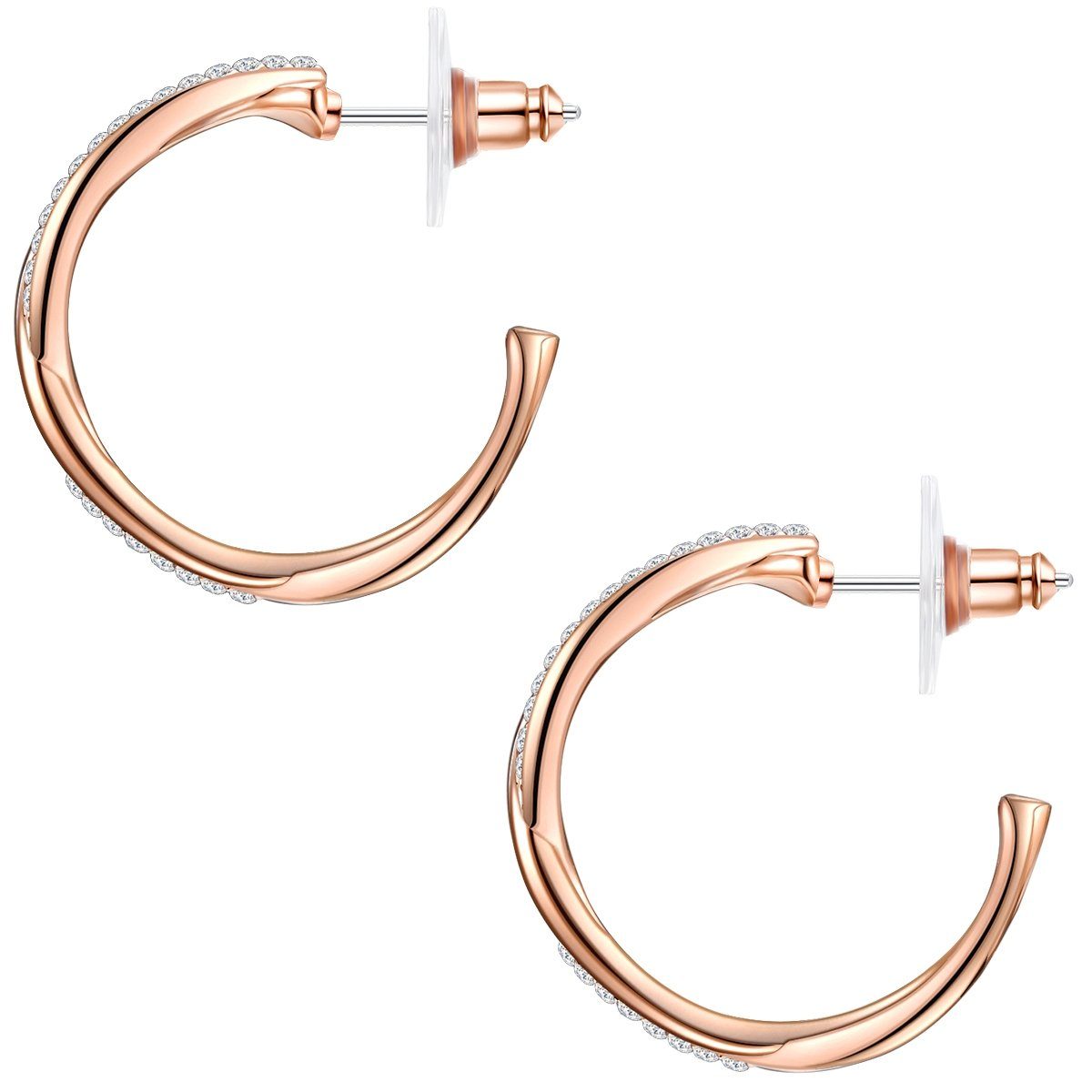 Lulu & Jane Paar Creolen roségold, Metall-Legierung – Bild 3 von 4