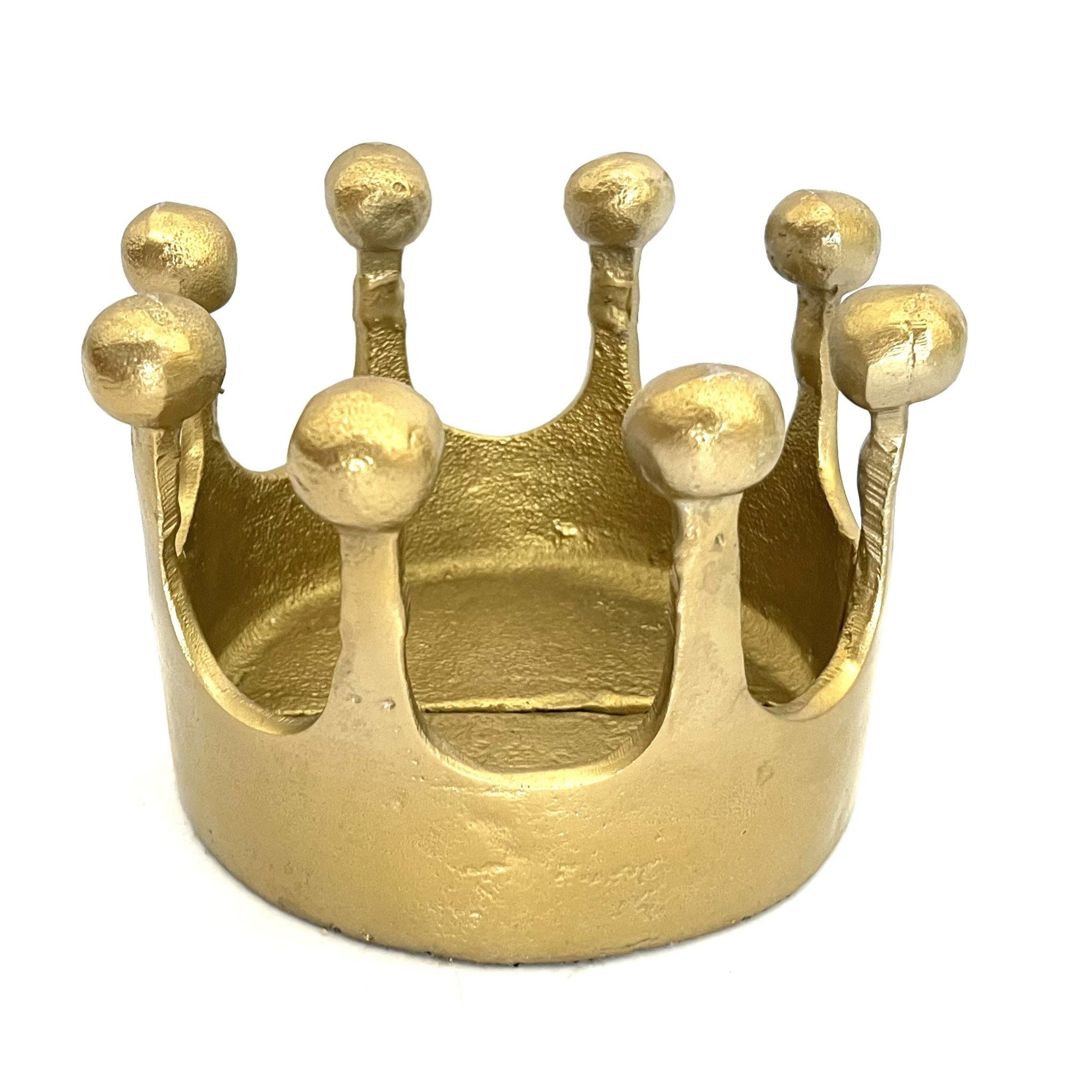 Scheulen GmbH Dekoobjekt Krone Deko Metall Gold Herbst Weihnachten 12 x 16 cm