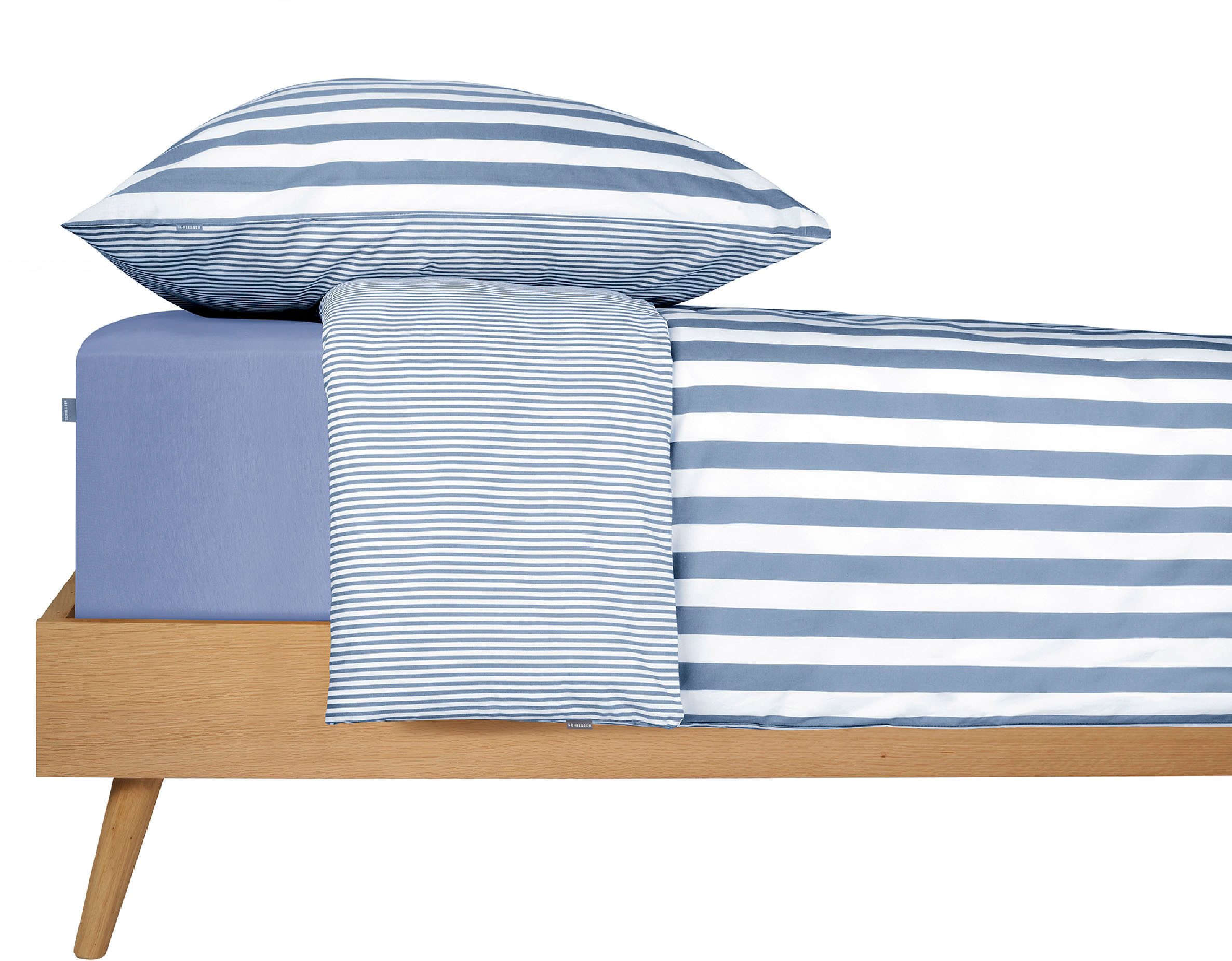 Schiesser Spannbettlaken Elli, Jersey-Elasthan, Gummizug: rundum, (1 Stück), für hohe Matratzen und Boxspringbetten, MADE IN GREEN by OEKO-TEX®