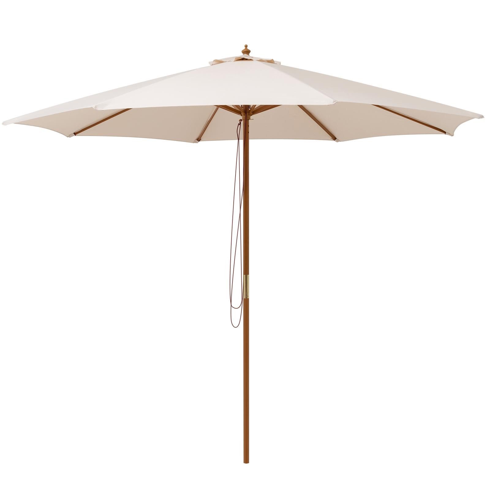 KOMFOTTEU Sonnenschirm, aus Holz und Polyester, günstig online kaufen