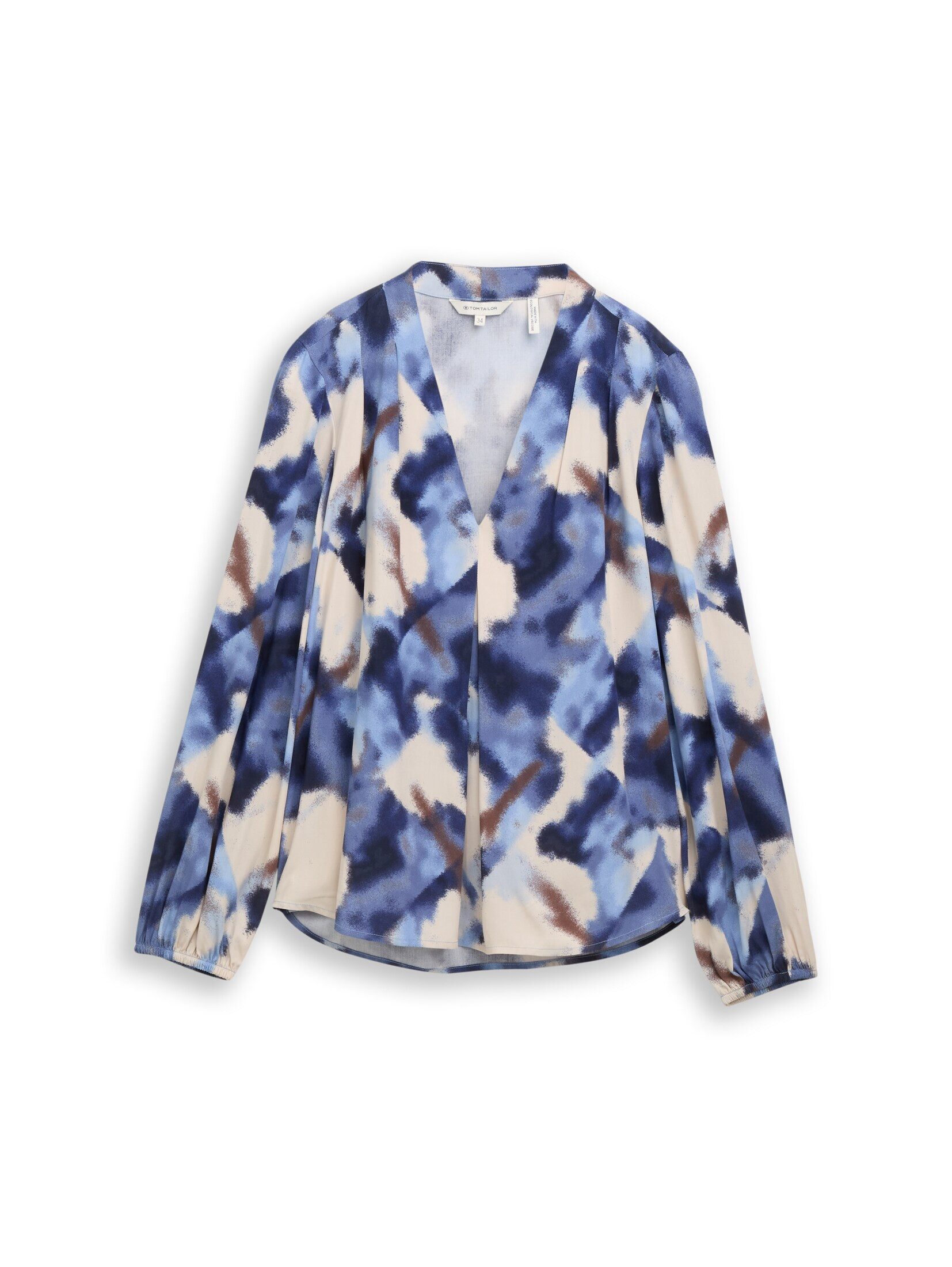 TOM TAILOR Langarmbluse Blusen & Shirts Bluse mit Muster günstig online kaufen