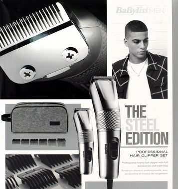 BaByliss Lockenstab 7755PE The Steel Edition Professioneller Haarschneider & Mini-Trimmer