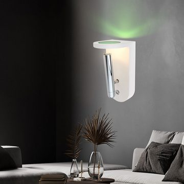 Globo LED Wandleuchte, LED-Leuchtmittel fest verbaut, Neutralweiß, Wandlampe Innen modern Wohnzimmer Wandleuchte mit beweglichem Spot