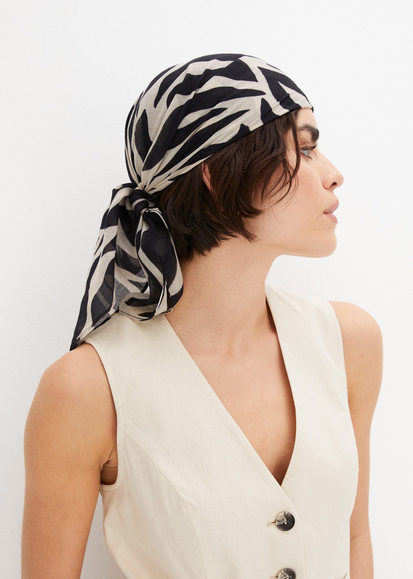 bonprix Halstuch, mit Zebra-Muster, aus Polyester