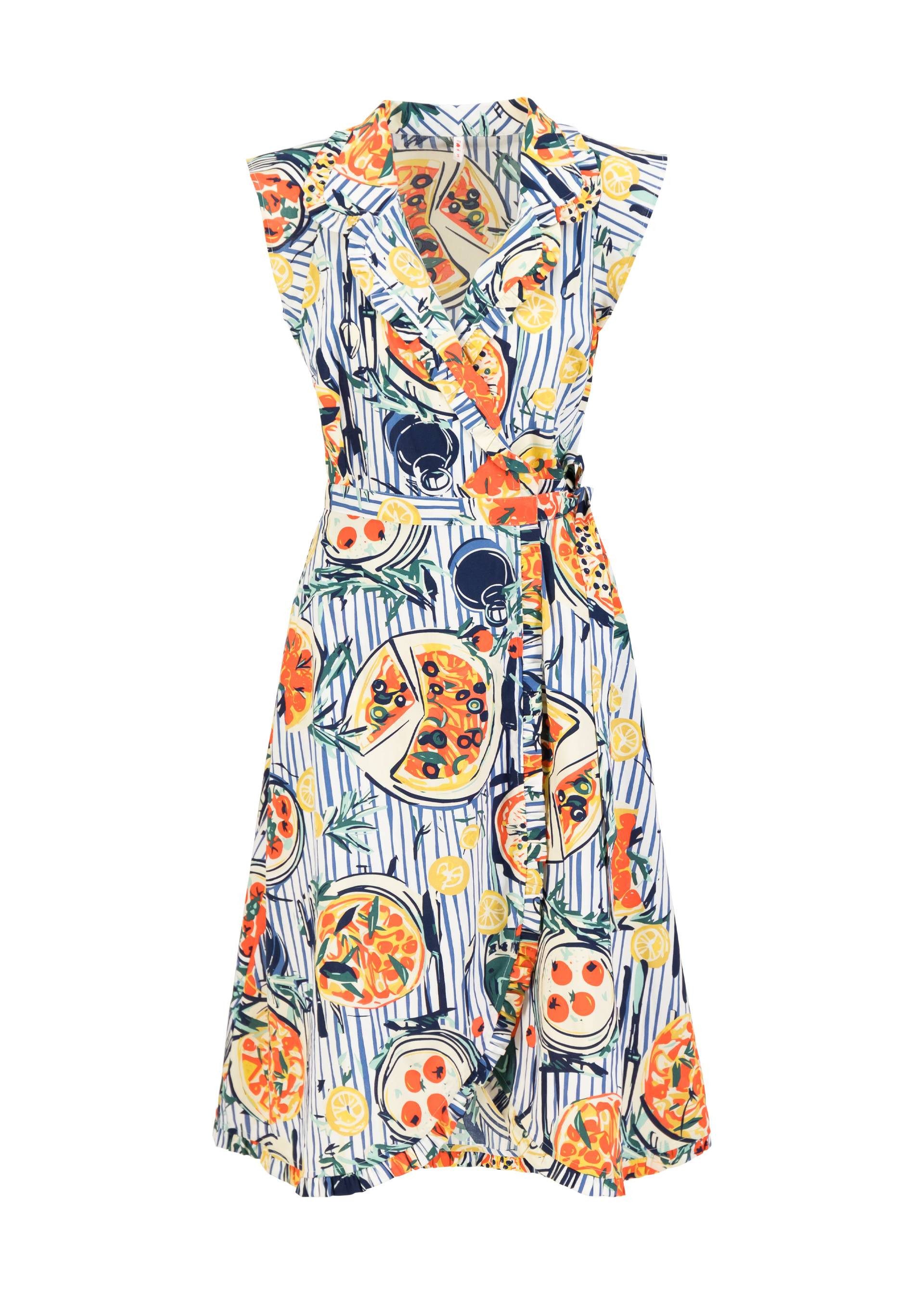 Blutsgeschwister Hemdblusenkleid - Midi Sommerkleid Blutsgeschwister - Wickelkleid mit Reverskragen - B